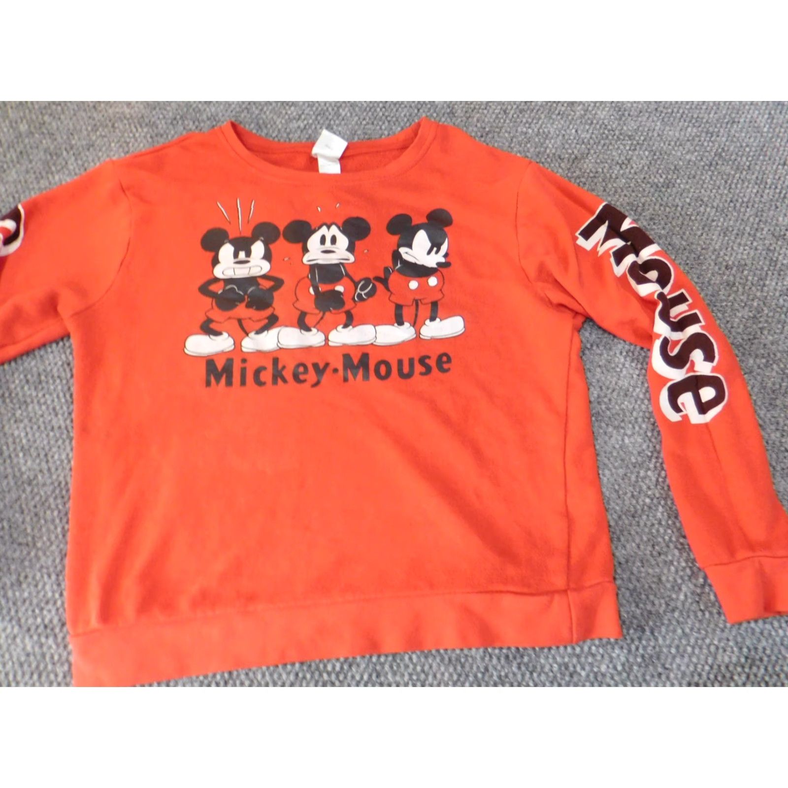 Disney Disney Mickey Mouse Womens Sweater Large Red Crewneck Pullover Knit Cotton Polyester Stretch Size L / US 10 / IT 46 - 2 Thumbnail