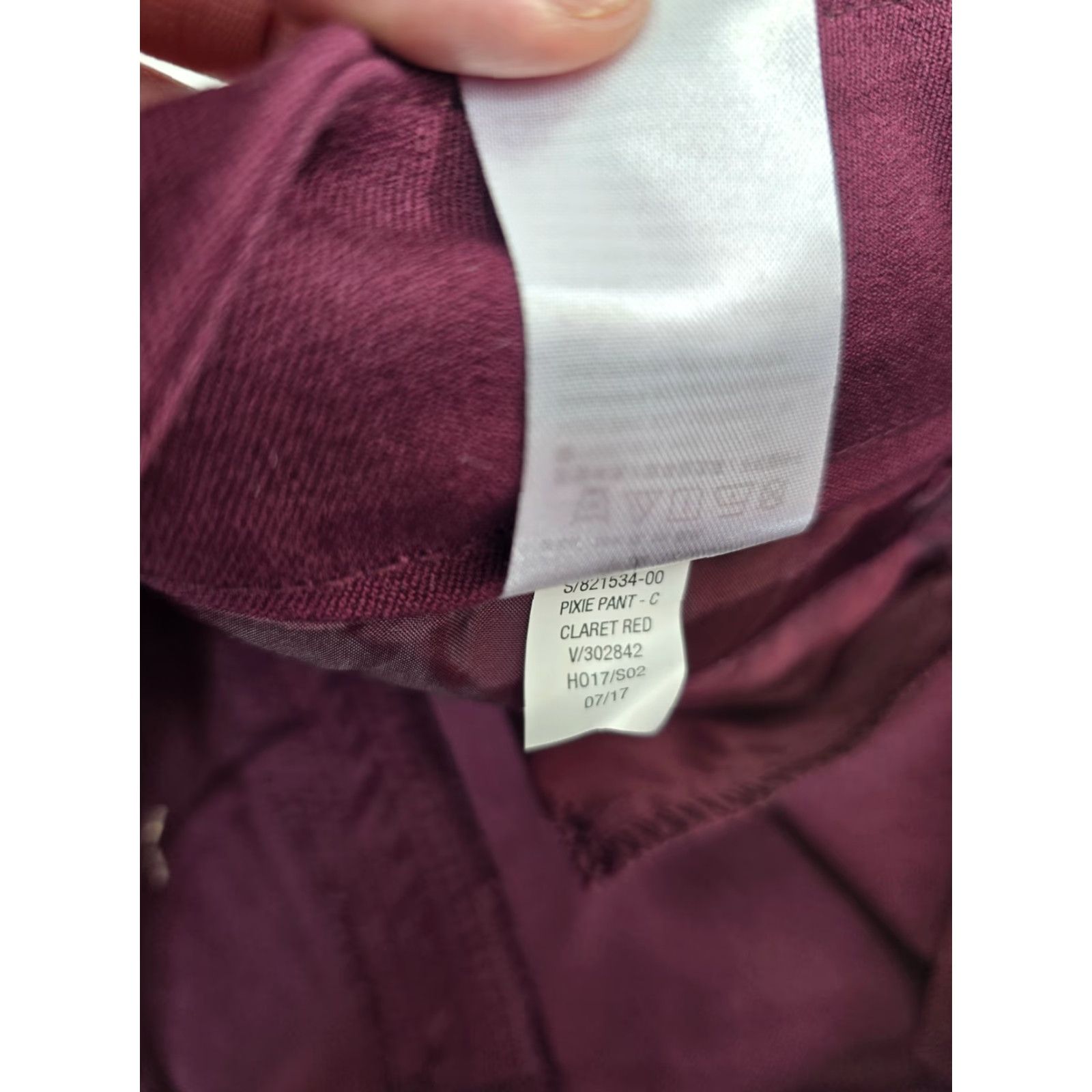 Old Navy Old Navy Women’s Mid-Rise Pixie Ankle Pants - Color Maroon - Size 4 Size 27" / US 4 / IT 40 - 7 Thumbnail