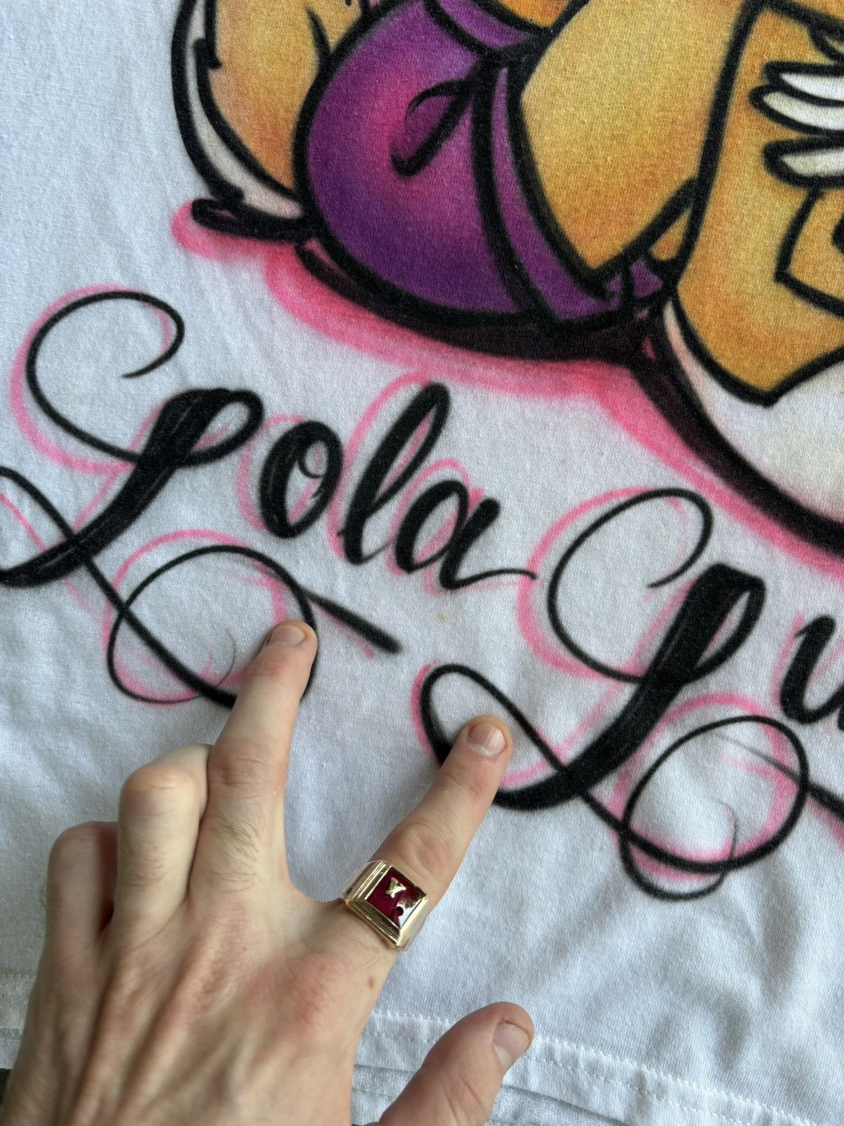 Disney × Vintage Y2K Vintage Airbrush Tee Lola Bunny Hearts NY Anime Cartoon Size US M / EU 48-50 / 2 - 8 Thumbnail