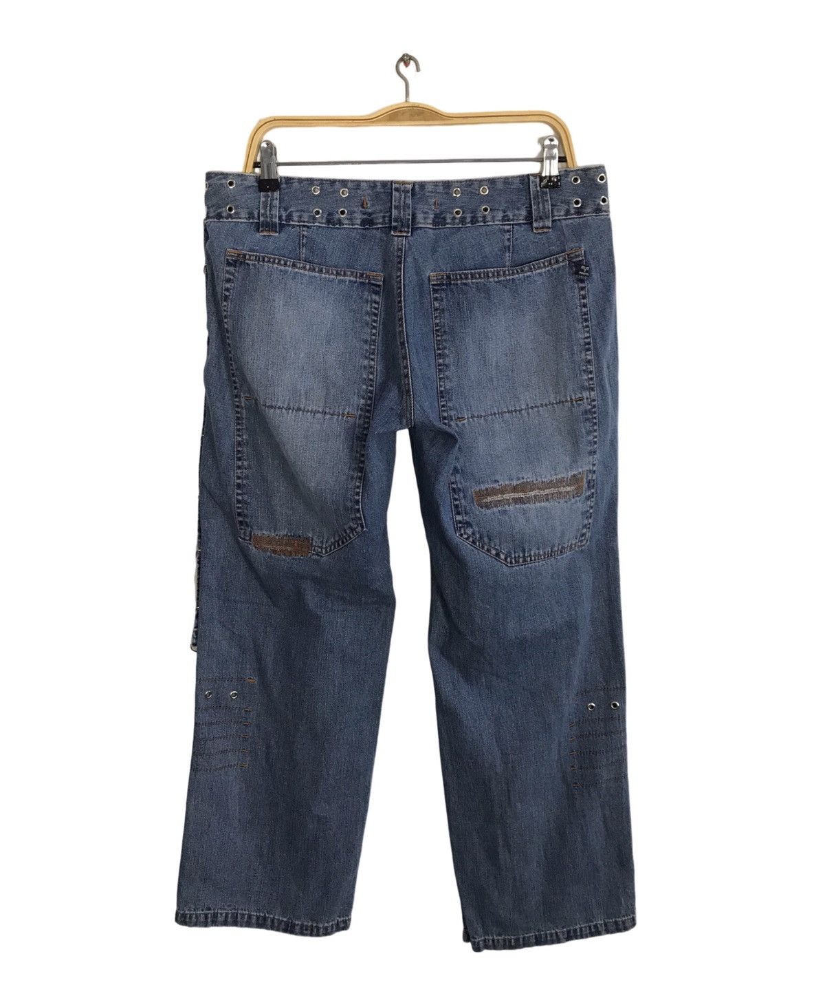 Japanese Brand Golstt Basic Wear Bushpant Indigo Denim Baggy Size US 35 - 2 Thumbnail