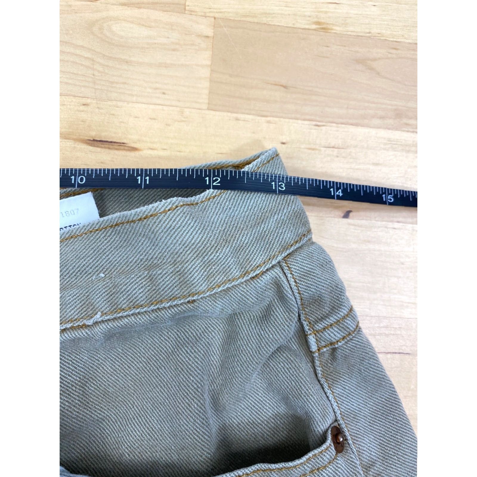 Vintage VINTAGE LEI Shorts Bermuda 5 Pocket High Rise Cuffed Women’s Green Denim 25 in Waist Size 11 Distress 2610 Size 42" / US 20 - 5 Thumbnail