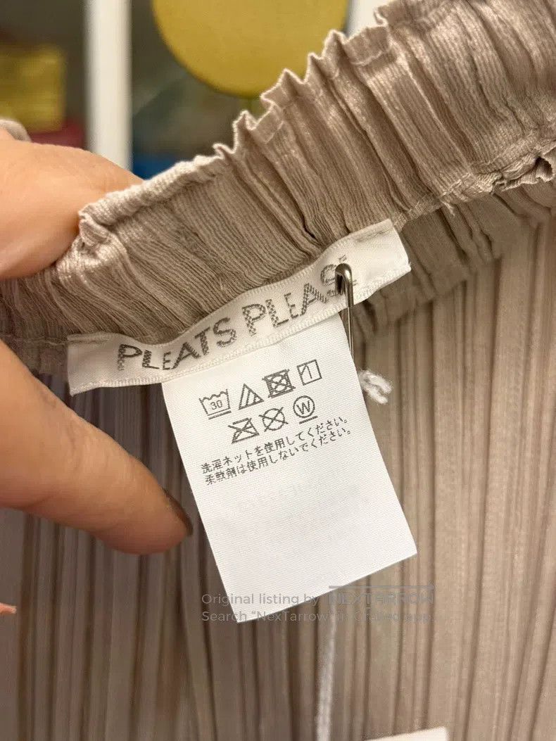 Issey Miyake Issey Miyake Beige Wide - Leg Pants Size 31" - 4 Thumbnail
