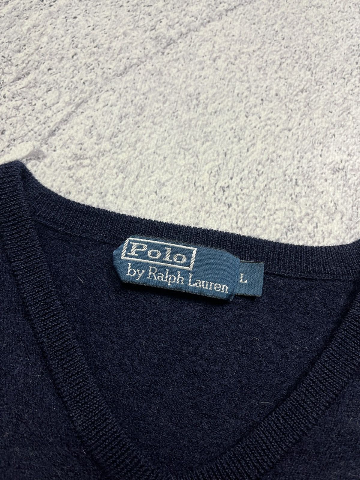 Polo Ralph Lauren × Vintage Luxury Polo Ralph Lauren V-Neck Jumper Merino Wool Sweater Size L / US 10 / IT 46 - 6 Thumbnail