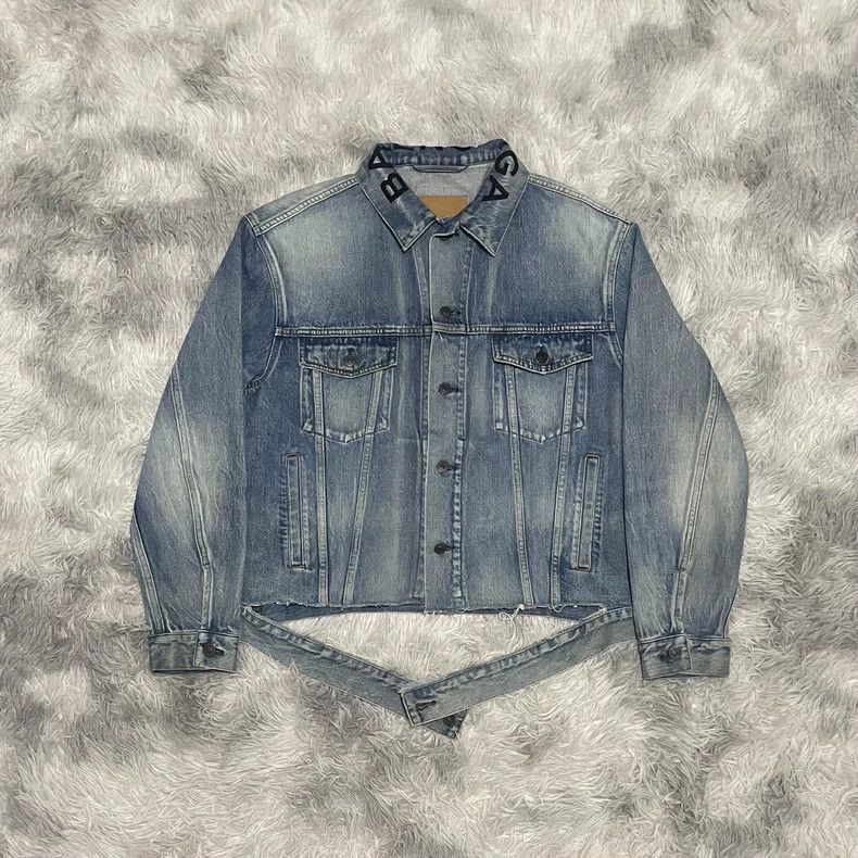 Balenciaga Balenciaga Embroidered Logo Denim Jacket - dmc Size US S / EU 44-46 / 1 - 1 Thumbnail