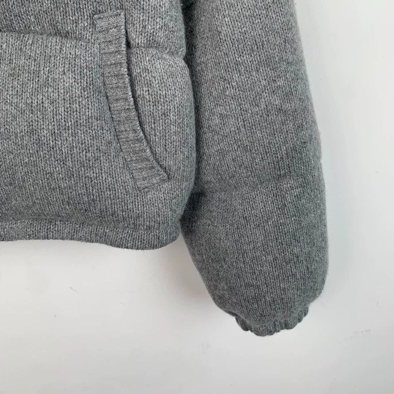 Prada Prada Grey Cashmere Lapel Zipup Puffer Jacket -2505 Size US L / EU 52-54 / 3 - 4 Thumbnail