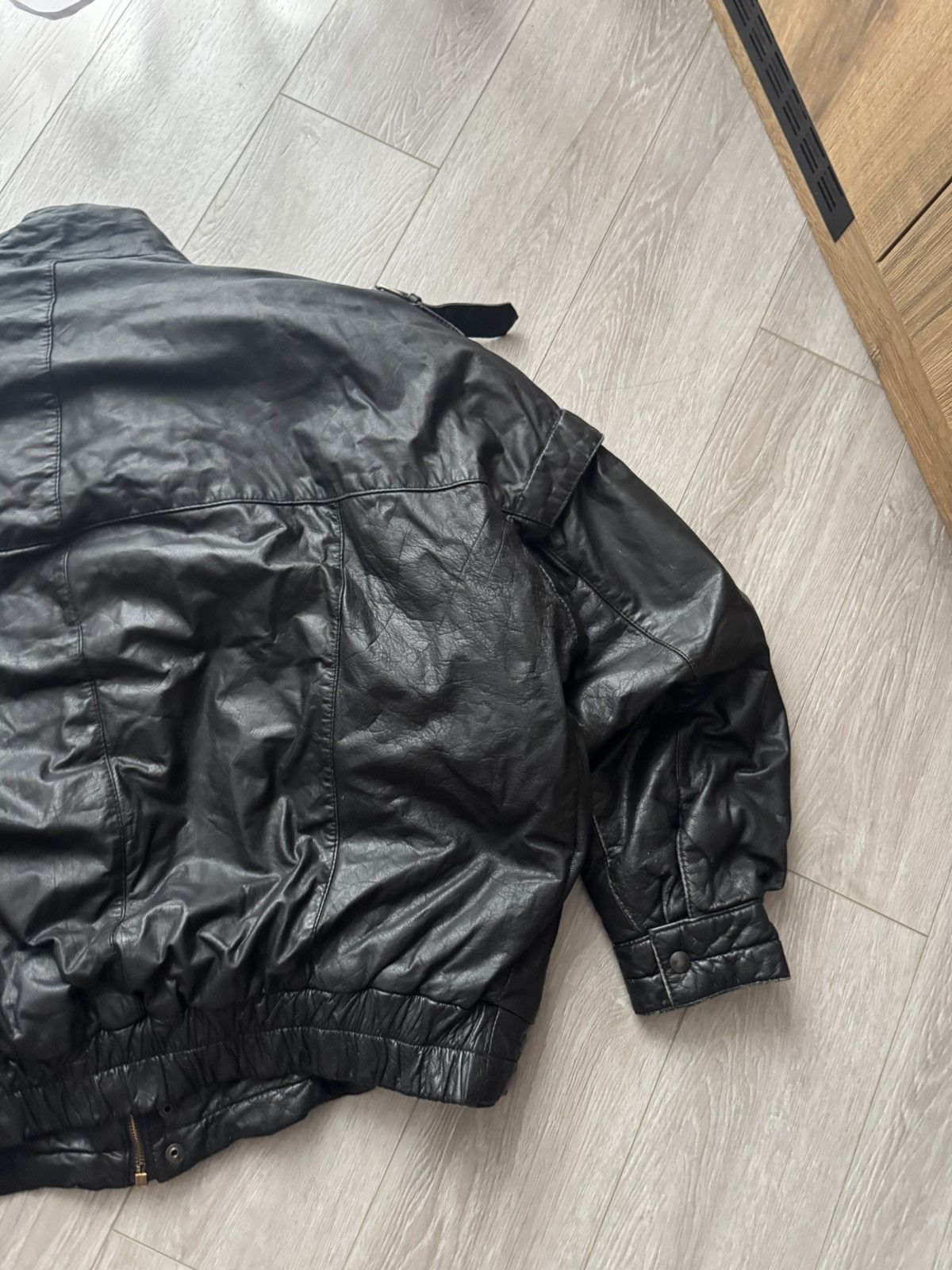 Genuine Leather Vintage Like Balenciaga Cargo Leather Bomber Jacket Hype Size US M / EU 48-50 / 2 - 10 Thumbnail