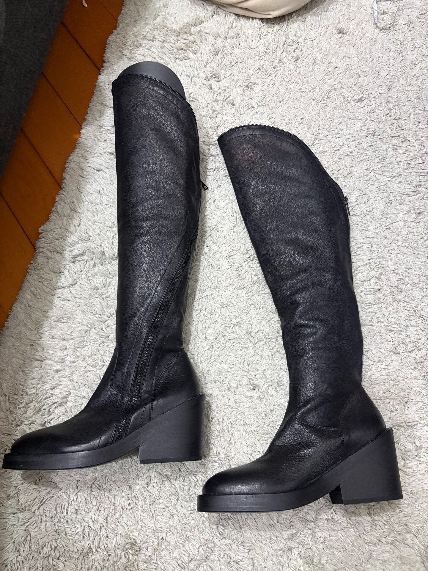 Ann Demeulemeester Ann Demeulemeester 2012 Spiral Zip Leather Tall Boots Size US 6 / IT 36 - 1 Thumbnail