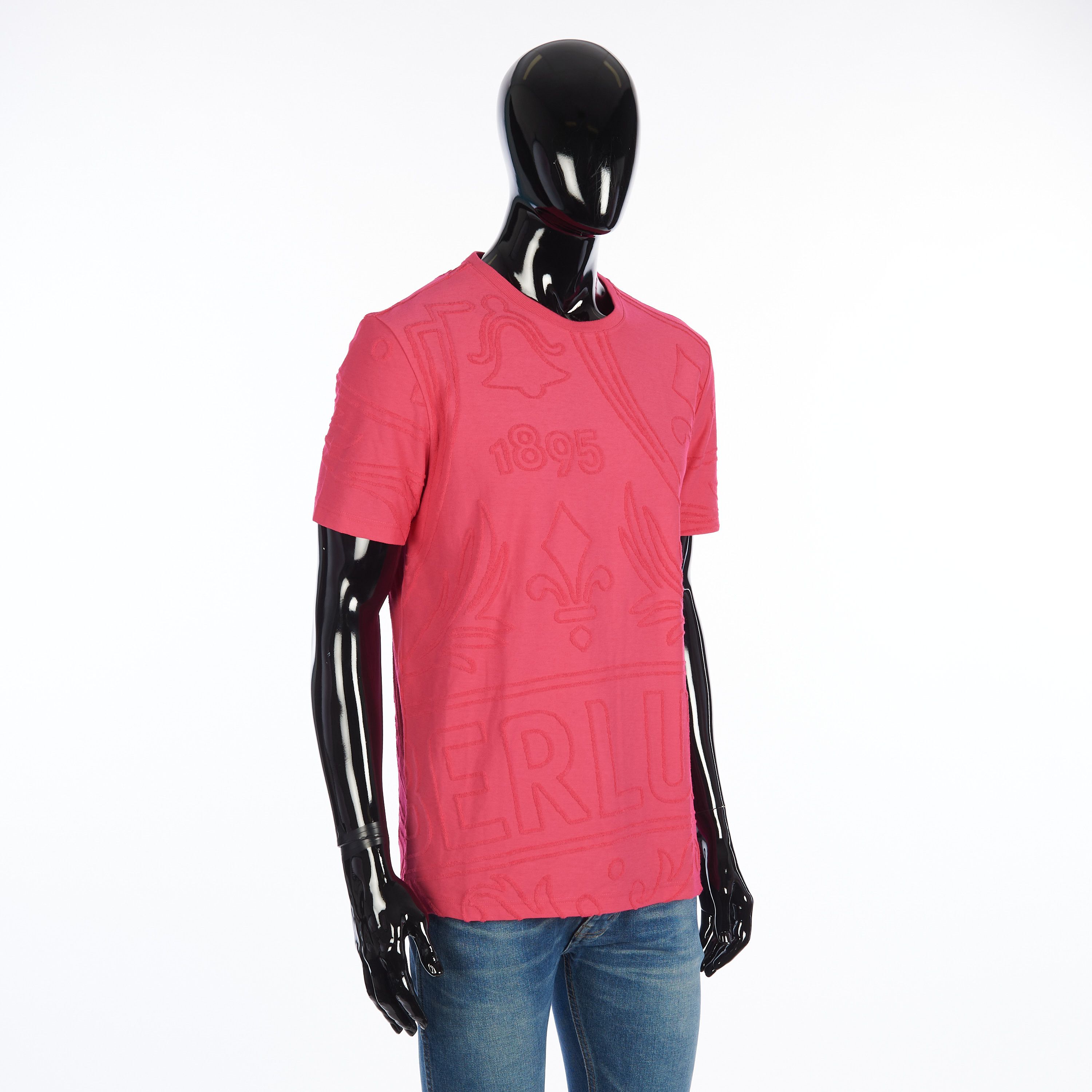 Berluti Iconic Scritto Tshirt In Pink Cotton Terry Size US S / EU 44-46 / 1 - 3 Thumbnail