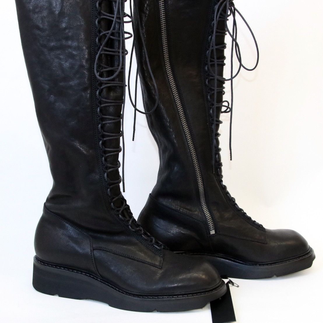 Julius SS18 Horse Leather Combat Boots