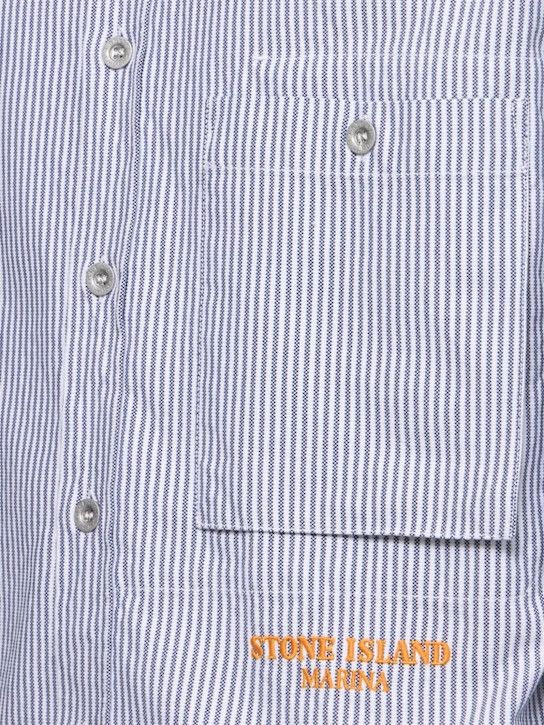 Stone Island o1lsvrm0425 Marina Striped Shirt in Blue Size US M / EU 48-50 / 2 - 3 Thumbnail