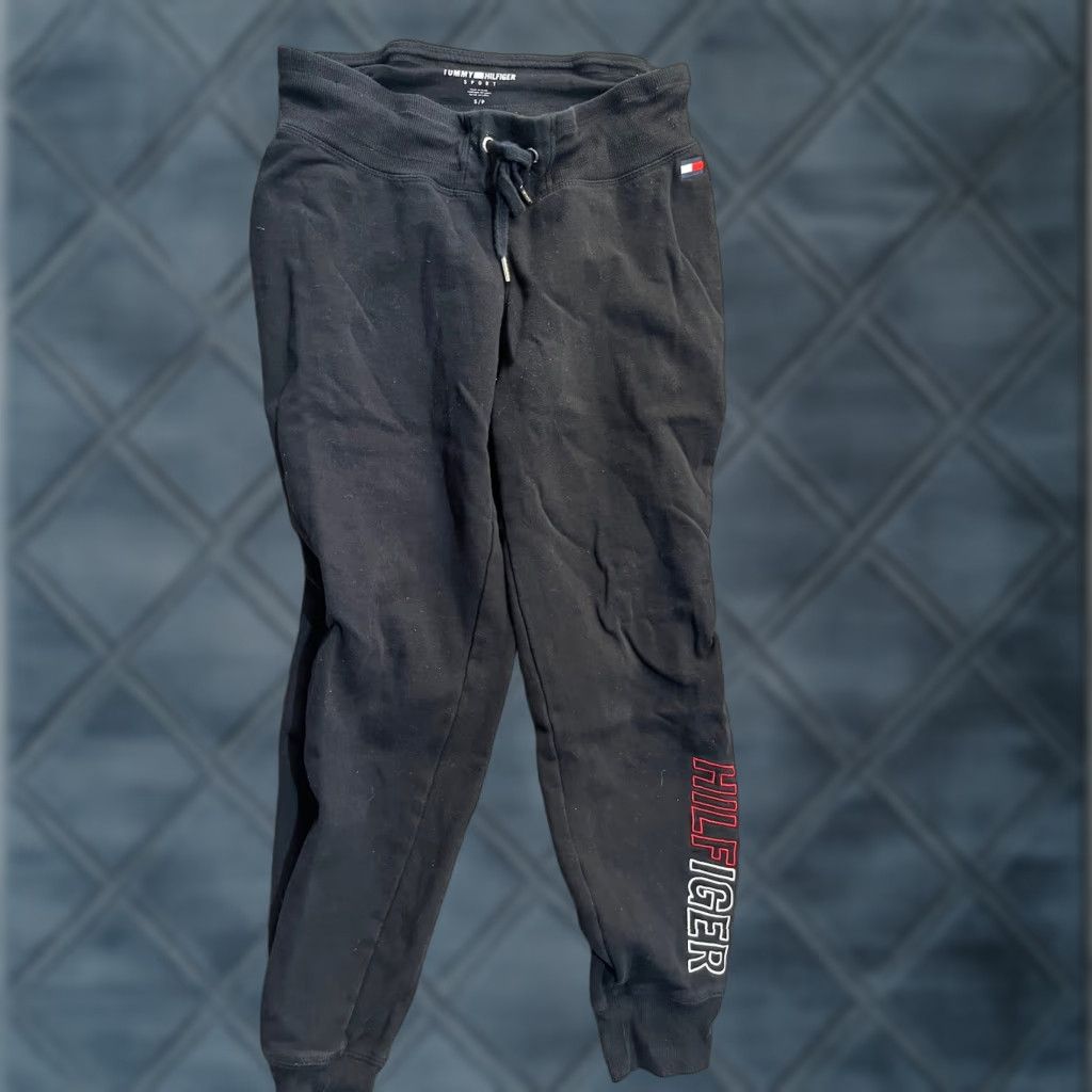 Tommy Hilfiger VINTAGE Tommy Hilfiger Joggers Sweatpants Women Small Black Casual Activewear Sports 90s Size 28" / US 6 / IT 42 - 1 Thumbnail