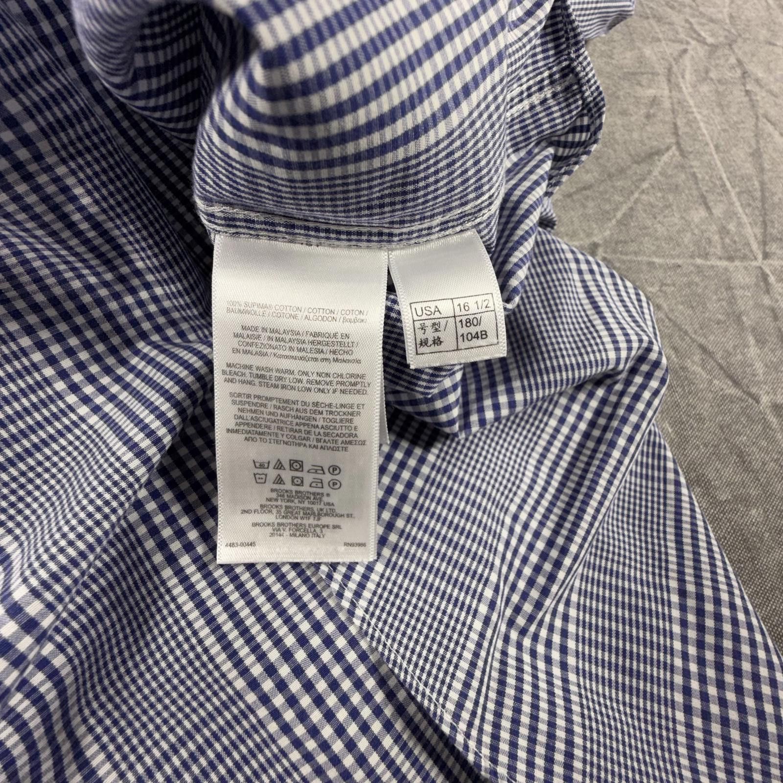 Brooks Brothers Brooks Brothers Shirt Men's 16 1/2 Blue Non-Iron Madison Size 42R - 7 Thumbnail