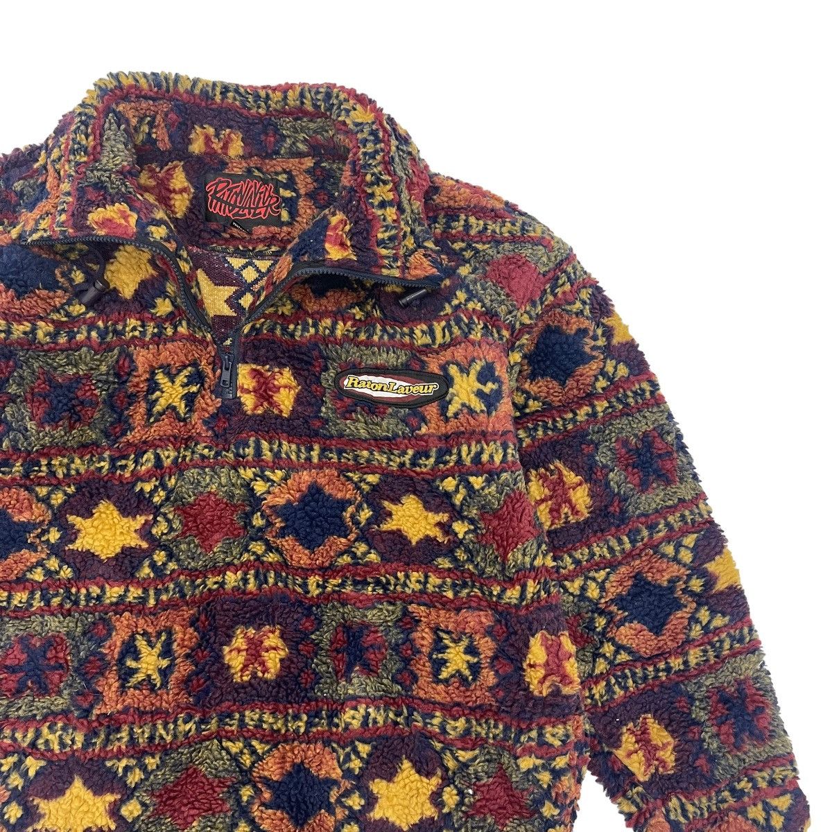 Art Comes First ⚡️Vintage Ratonlaveur Printed Sherpa Fleece Half Zip Sweater Size US L / EU 52-54 / 3 - 7 Thumbnail