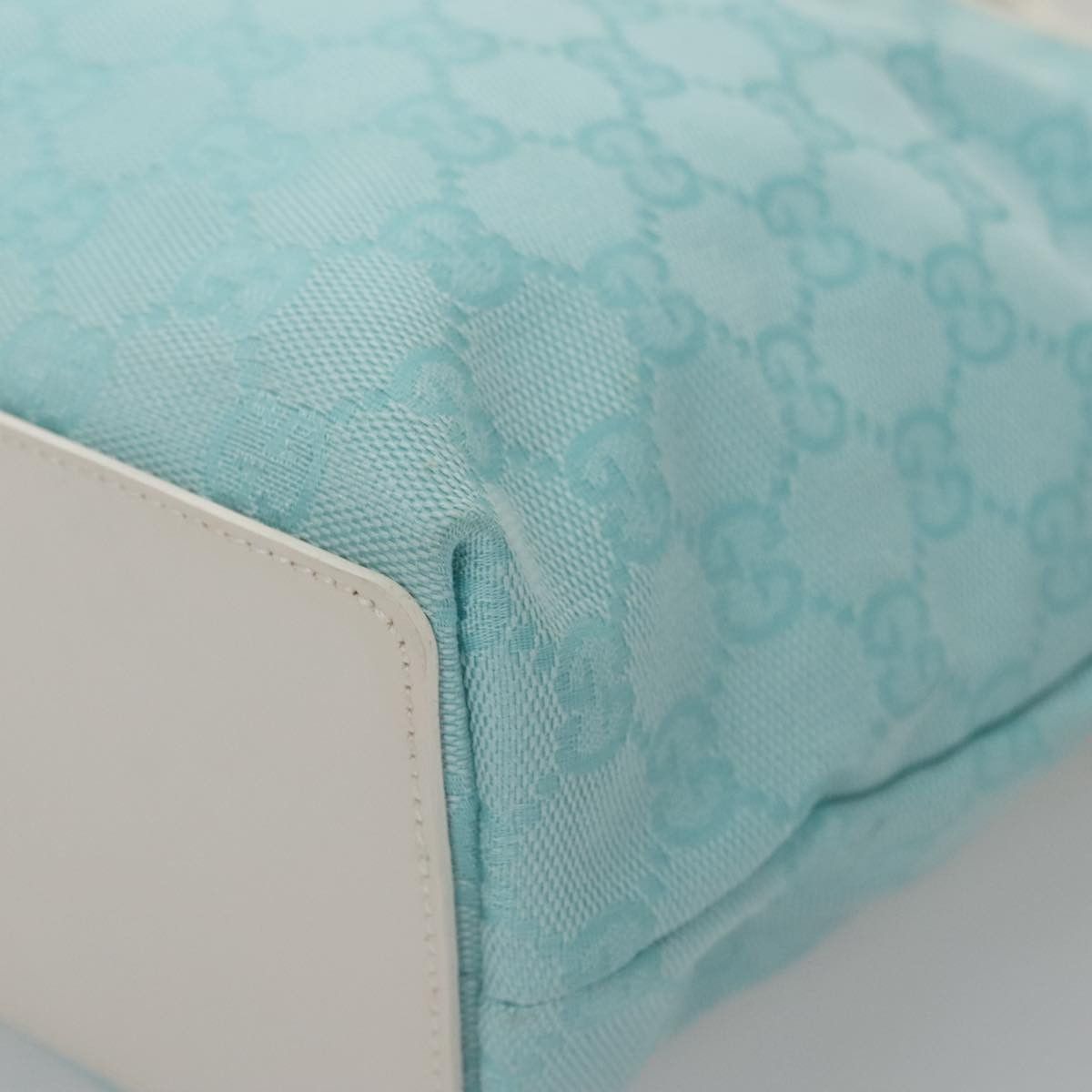 Gucci GUCCI GG Canvas Tote Bag Light Blue Size ONE SIZE - 12 Thumbnail