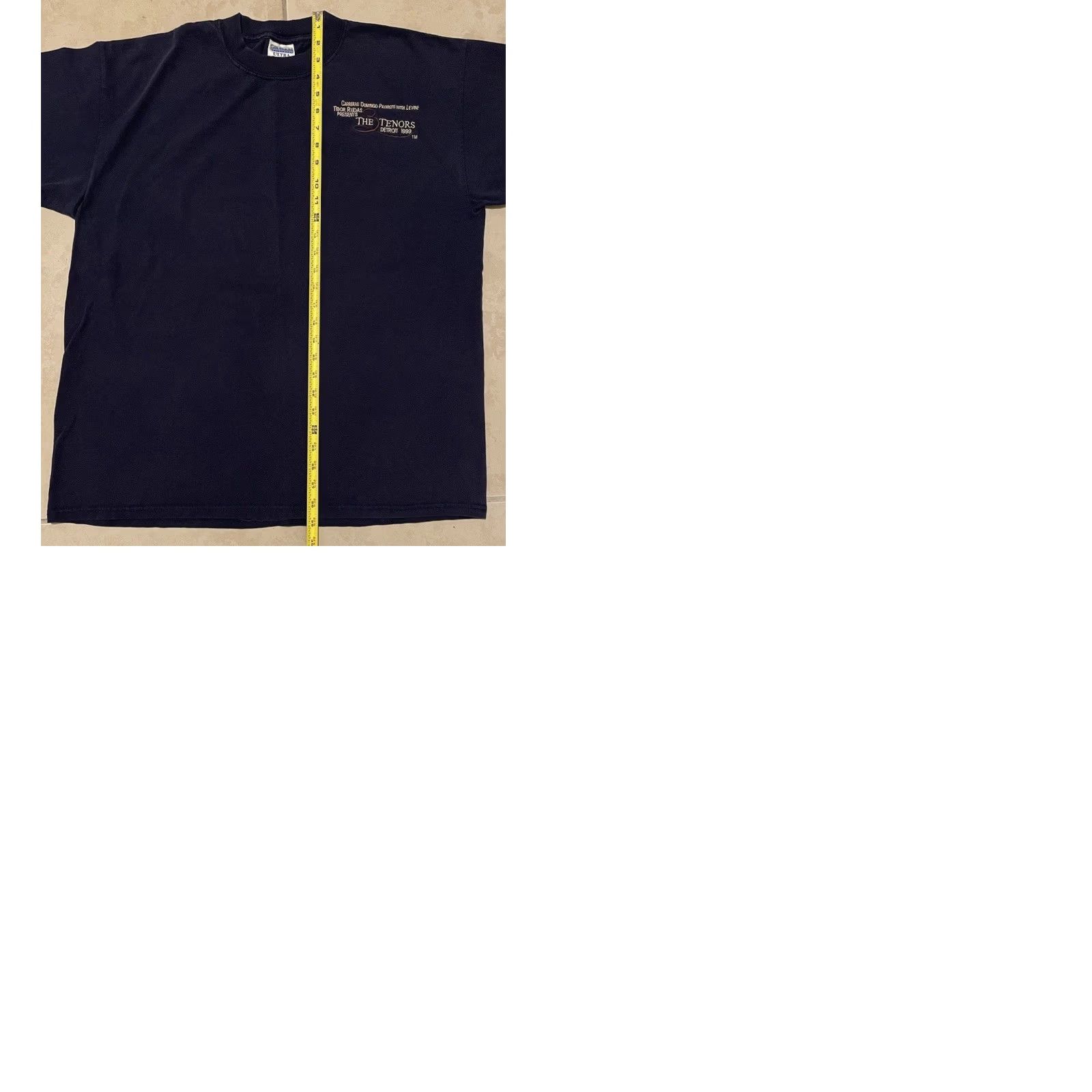 Vintage VINTAGE The 3 Tenors Detroit 1999 Faded Concert Shirt XL Blue 90s Grunge Opera Music Tour Mens T-Shirt Crew Neck Short Sleeve Pattern: Striped Size US XL / EU 56 / 4 - 9 Thumbnail