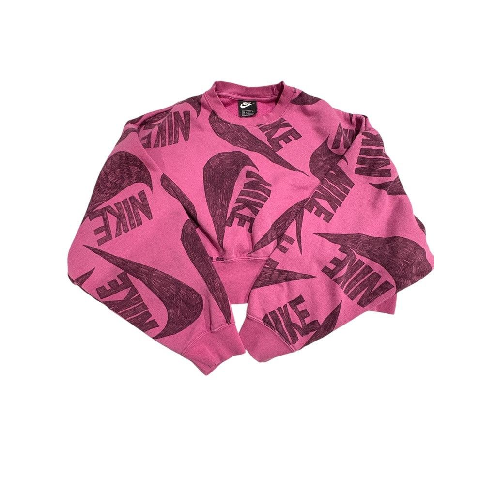 Nike Retro x NIKE Icon Clash Magenta Crop Pullover Sweatshirt XS Size XS / US 0-2 / IT 36-38 - 2 Thumbnail
