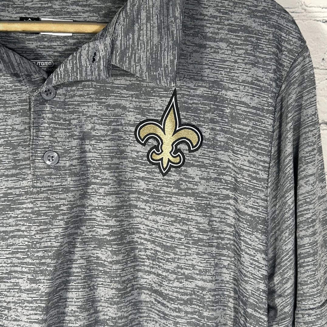 NFL NFL Team Apparel New Orleans Saints Polo XL Men Gray Polo Size US XL / EU 56 / 4 - 2 Thumbnail