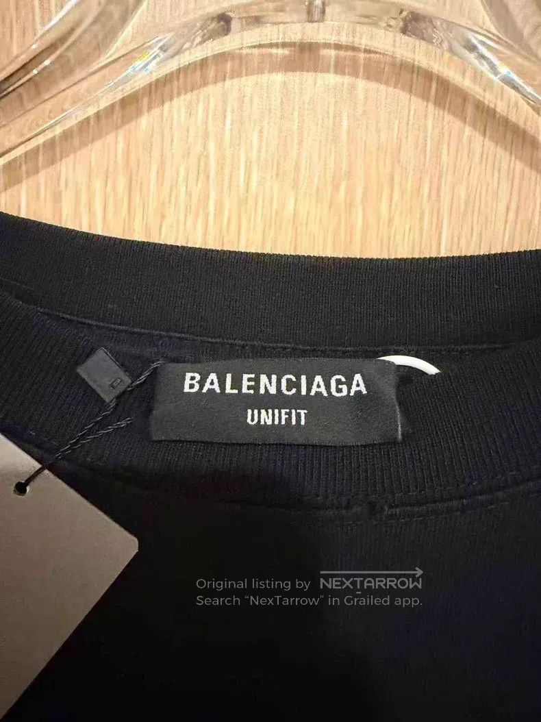 Balenciaga Balenciaga Black Destroyed Print Short Sleeve Size US XS / EU 42 / 0 - 3 Thumbnail