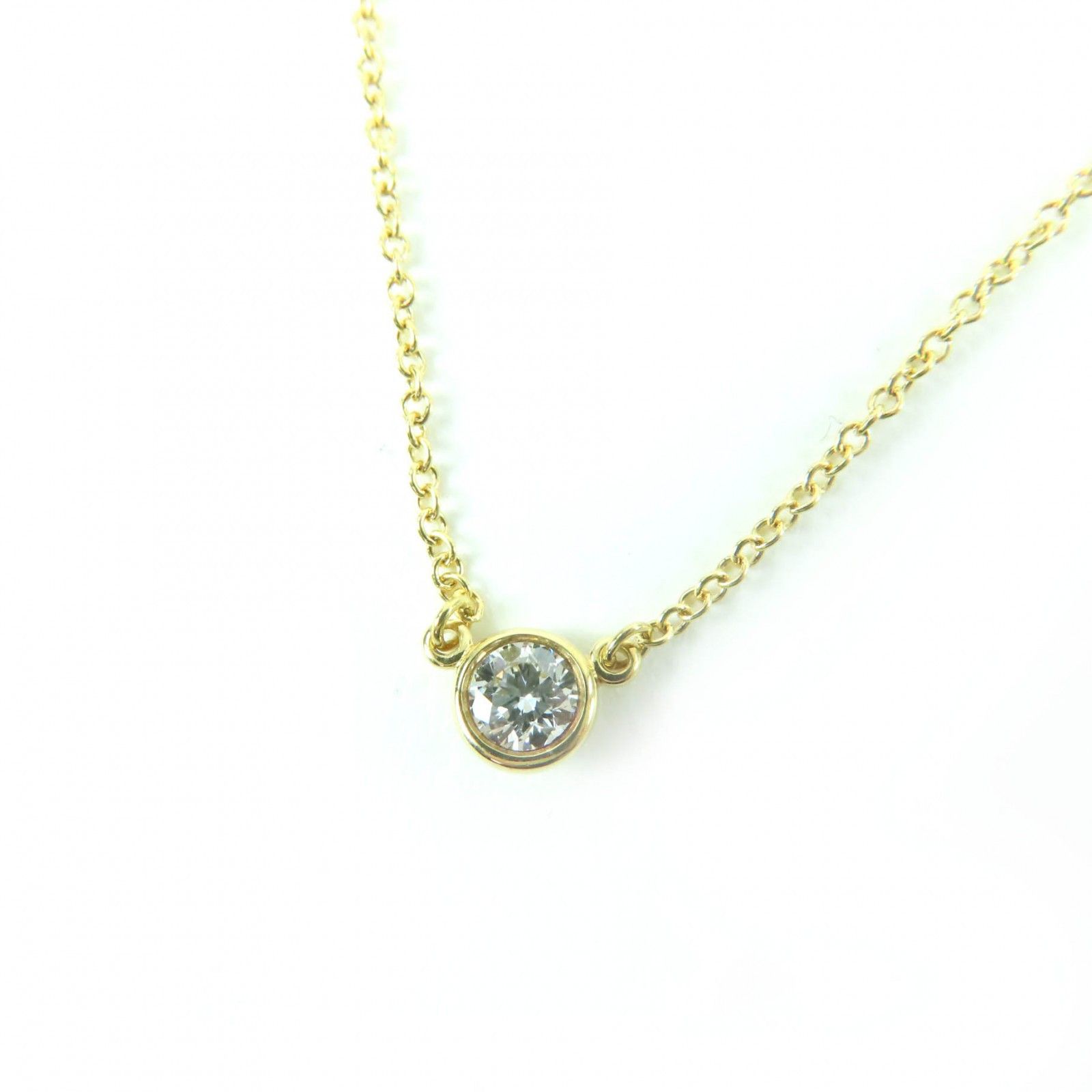 Tiffany & Co. Tiffany & Co. TIFFANY&Co. Au750 Single Diamond Pendant Necklace Precious Metal Necklace DUTY FREE for USA Size ONE SIZE - 1 Thumbnail