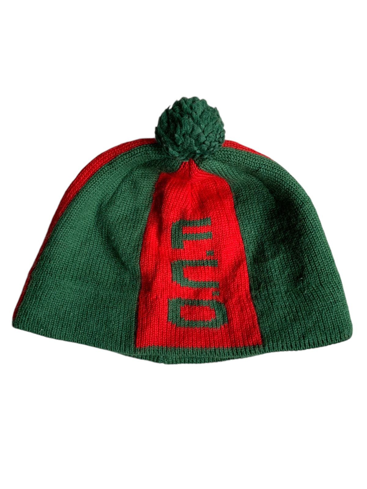 Japanese Brand × Kapital × Vintage F.C.O Red And Green Colour Winter Sessions Beanie Hats Size ONE SIZE - 7 Thumbnail