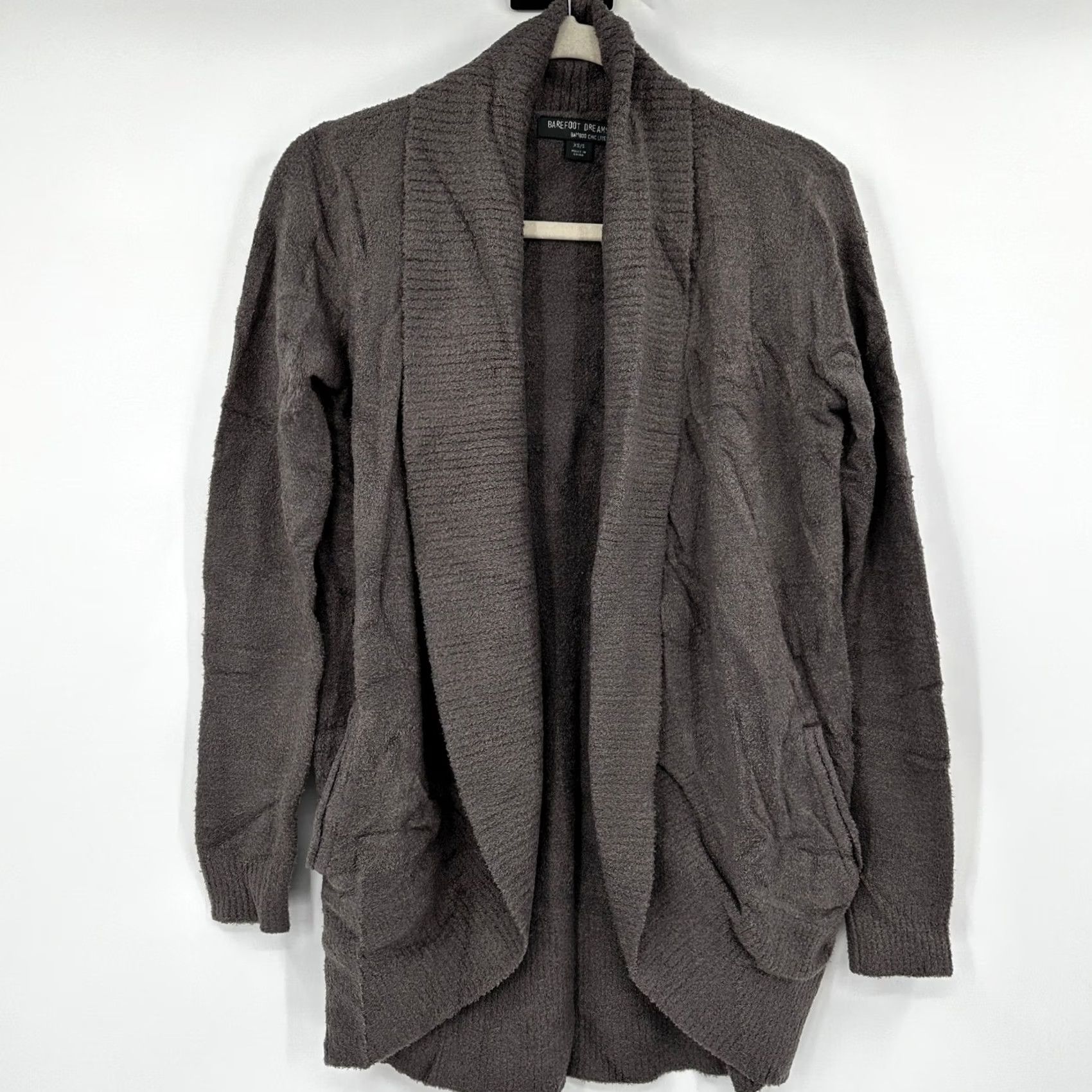 Vintage Barefoot Dreams Cardigan Womens S Brown Bamboo Chic Lite Cocoa Cozy Lounge Soft Size S / US 4 / IT 40 - 2 Thumbnail