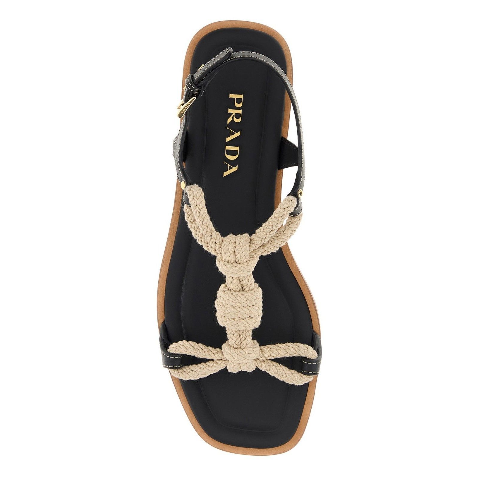 Prada PRADA Two Tone Black Fabric Leather Sandals New & Authentic Size US 7 / IT 37 - 4 Thumbnail