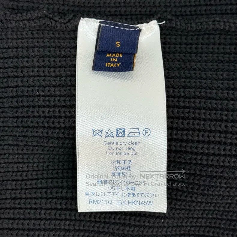 Louis Vuitton Louis Vuitton Black embroidered monogram logo sweater Size US S / EU 44-46 / 1 - 6 Thumbnail