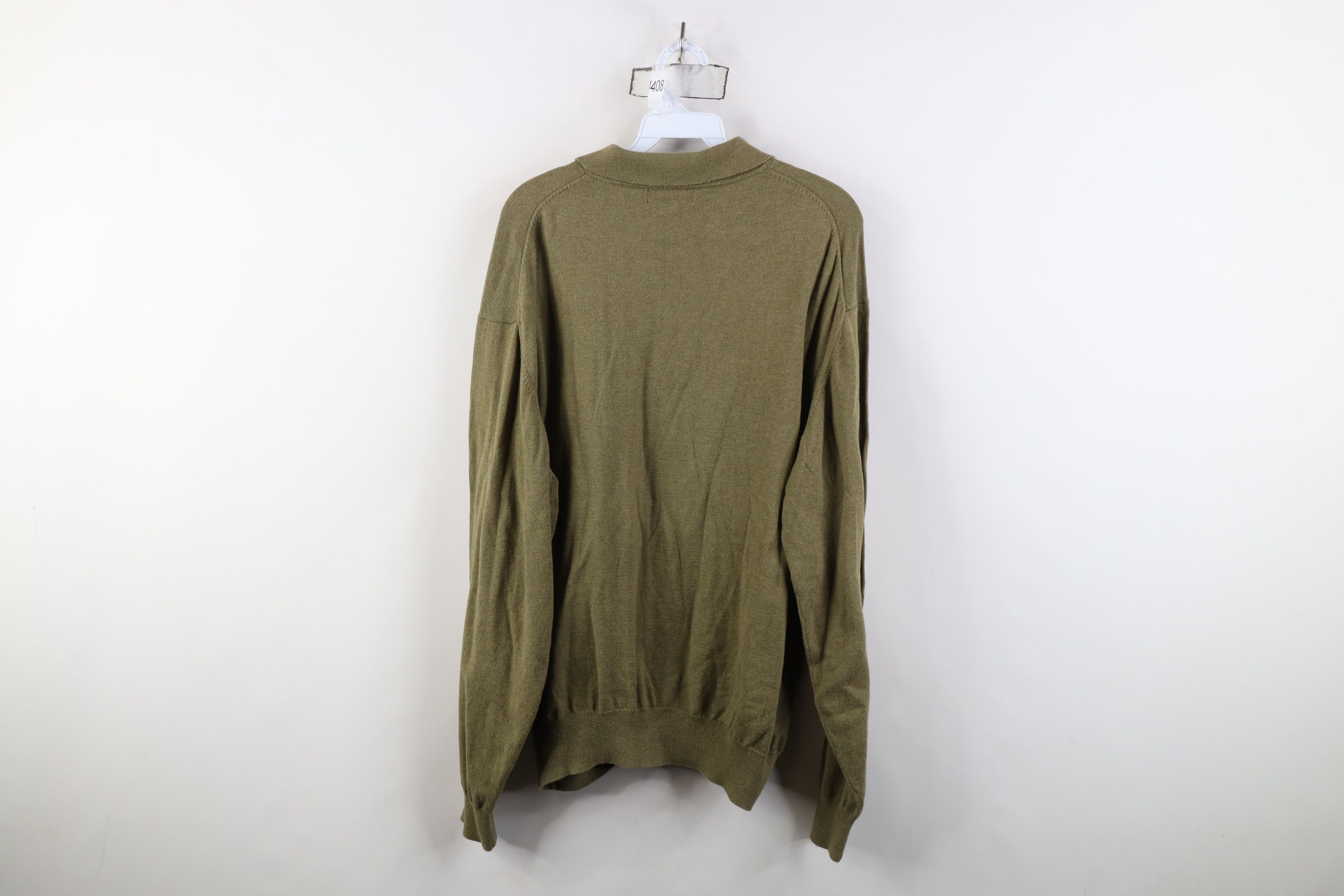 Orvis Vintage Orvis Cashmere Blend Knit Collared Sweater Green Size US XL / EU 56 / 4 - 10 Thumbnail