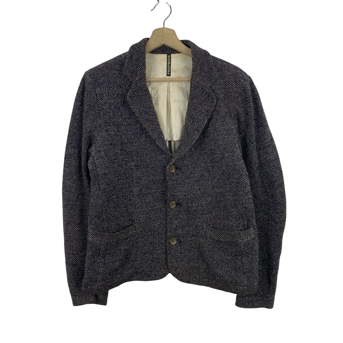 Vintage Vintage FRAPBOIS Tweed Blazer Jacket Japanese Designer Size M / US 6-8 / IT 42-44 - 5 Thumbnail