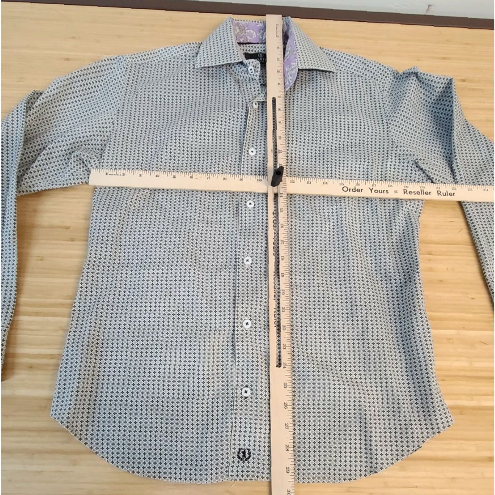 BUGATCHI Bugatchi Uomo Button-Up Shirt Mens Long Sleeve Casual Medium Multicolor Cotton Button-Down Collar Size US M / EU 48-50 / 2 - 4 Thumbnail