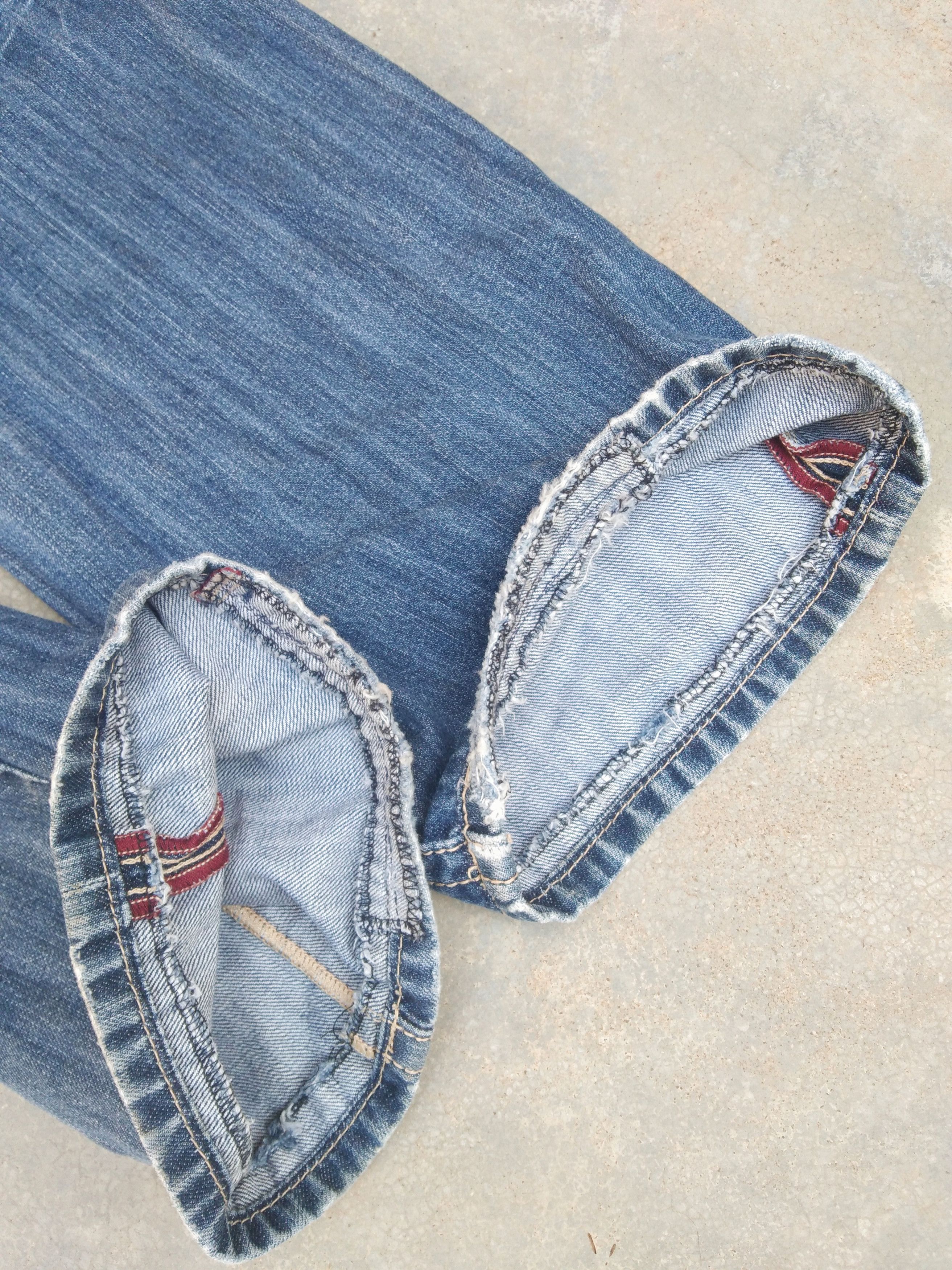Mek Denim Vintage Mek Denim Faded Blue Washed Boot Cut Jeans 34x32 Size US 34 / EU 50 - 3 Thumbnail