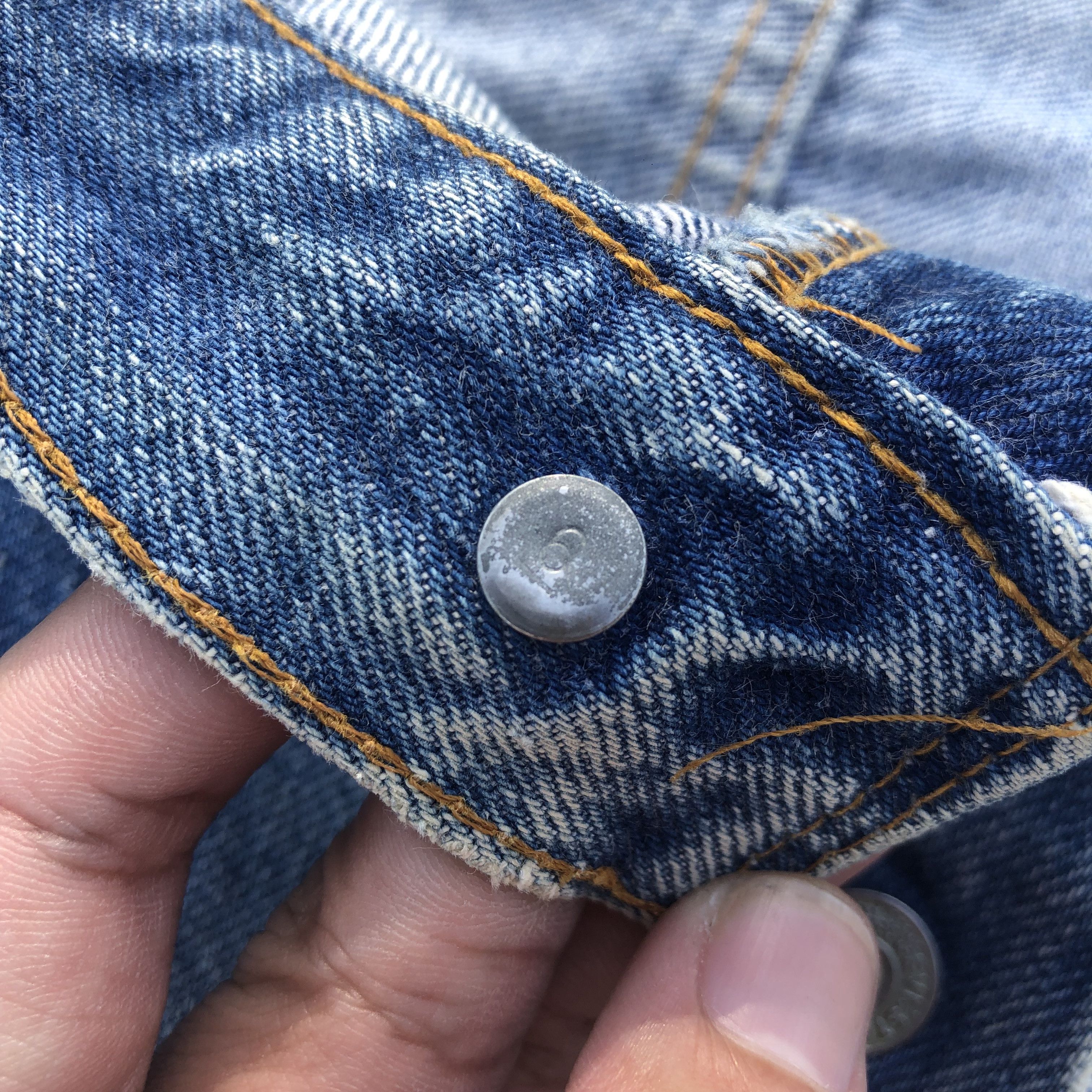 Levi's Vtg 70s LEVl 'S 501 red tab selvedge button fly stap 6 Size US 40 / EU 56 - 9 Thumbnail