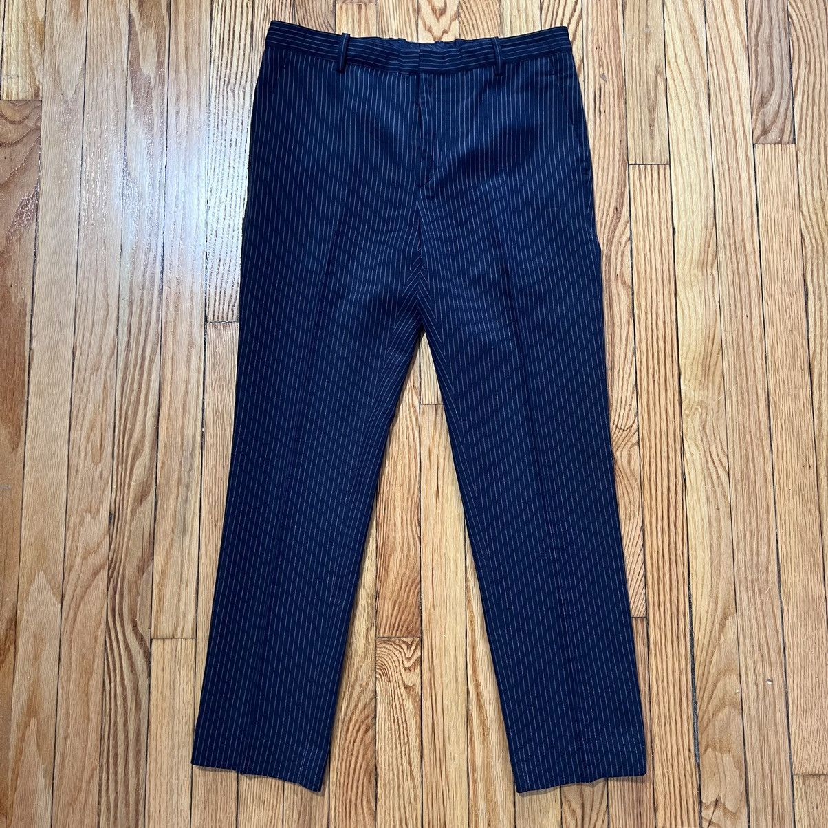 Image of A P C Navy Blue Striped Pants, Men's (Size 31)