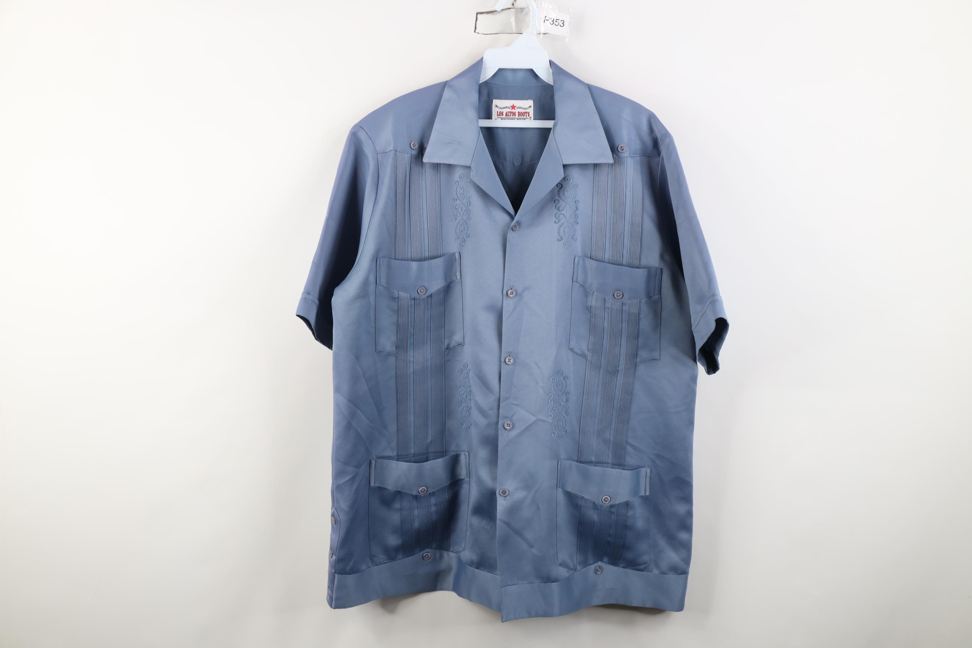 Vintage 90s Rockabilly Western Beach Wedding Button Shirt