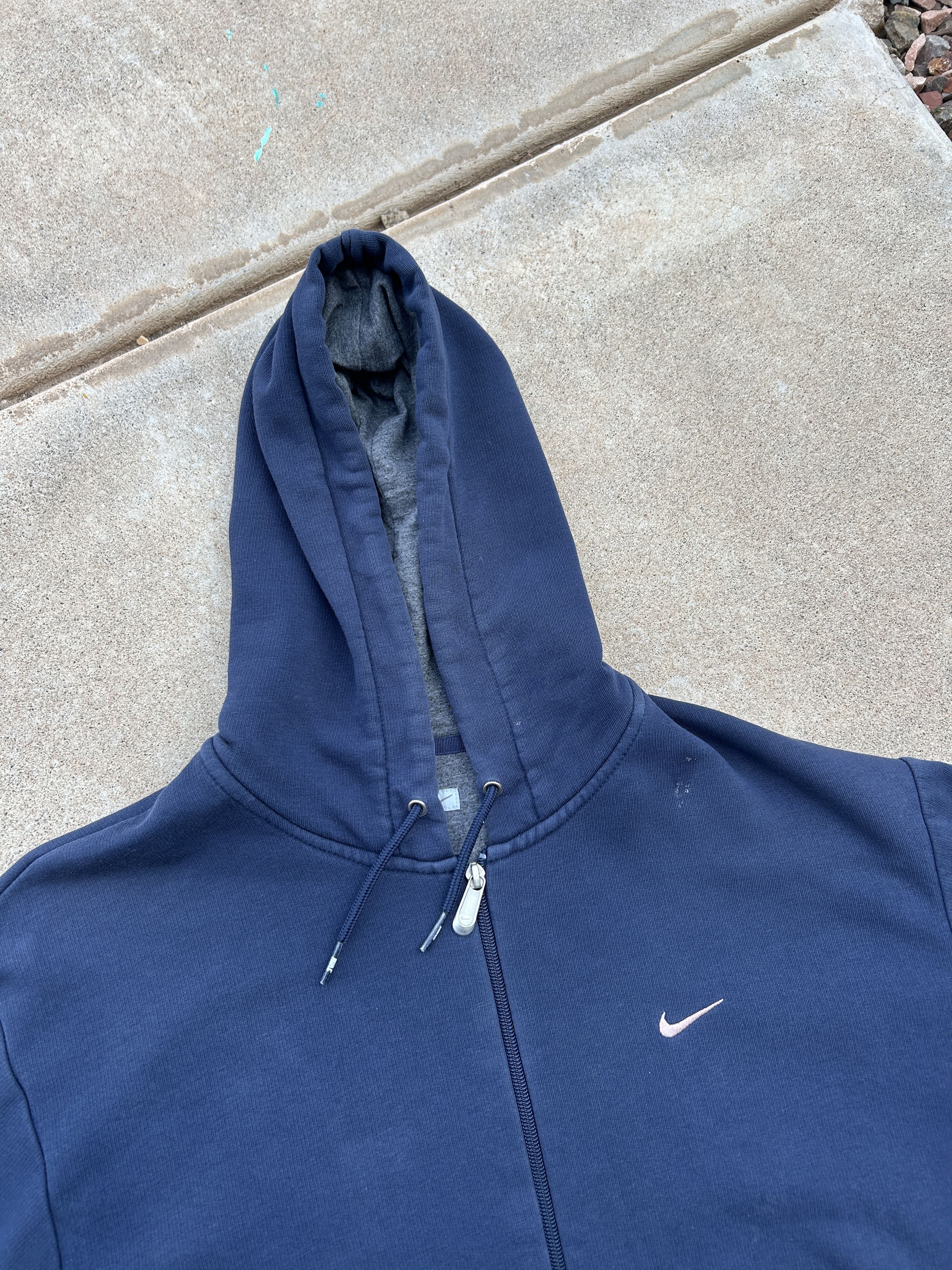 Nike Vintage 90s y2k Navy Blue Nike Zip Up Outdoor Winter Jacket Size US L / EU 52-54 / 3 - 2 Thumbnail