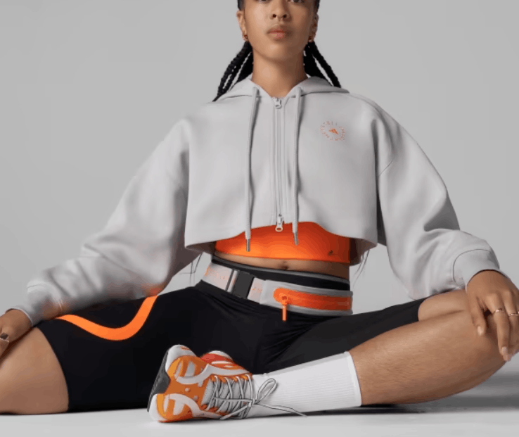 Adidas Stella McCartney x Adidas HA8961 Cropped Hoodie Grey XXS Grailed