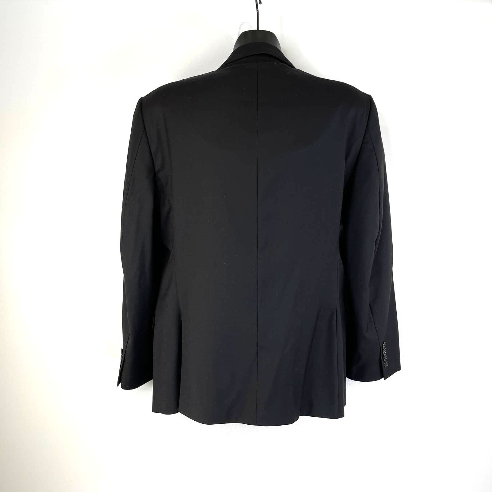 Michael Kors Michael Kors Blazer Wool Notched Collar Black Formal Office Size 40S - 5 Thumbnail