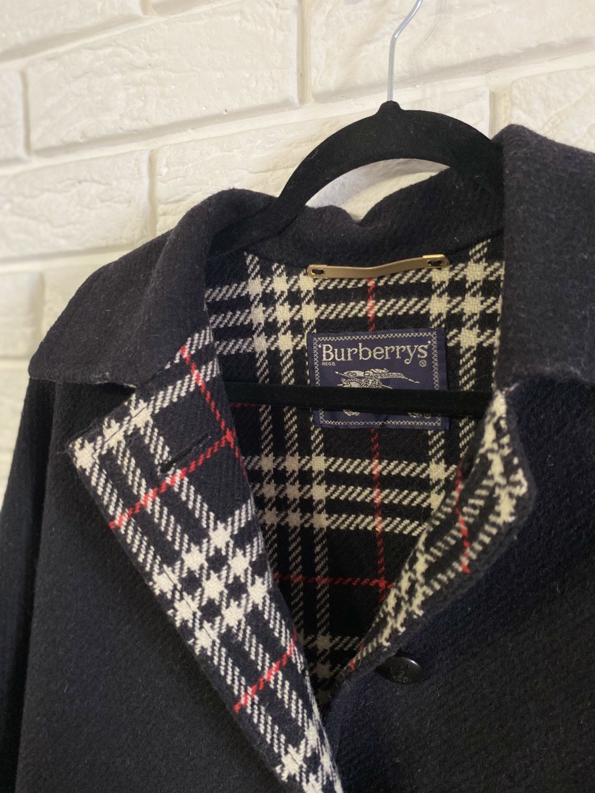 Burberry Burberrys Wool Coat, Double Face, Black, Flared Sle Size M / US 6-8 / IT 42-44 - 4 Thumbnail