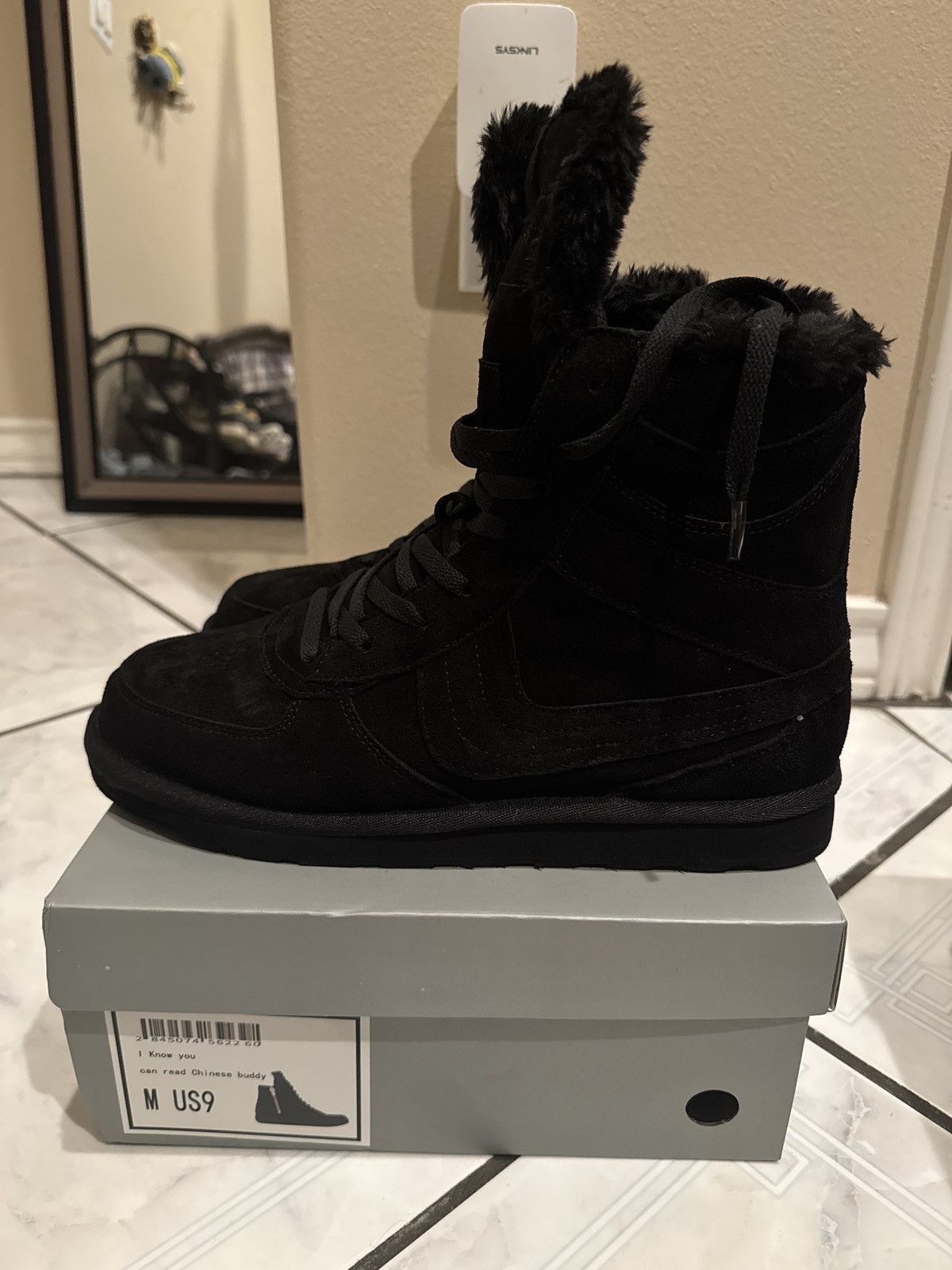 Grimykids Early Access Exclusive BLACK RUGGS (Rick Owen UGGs) Size US 9 / EU 42 - 1 Thumbnail