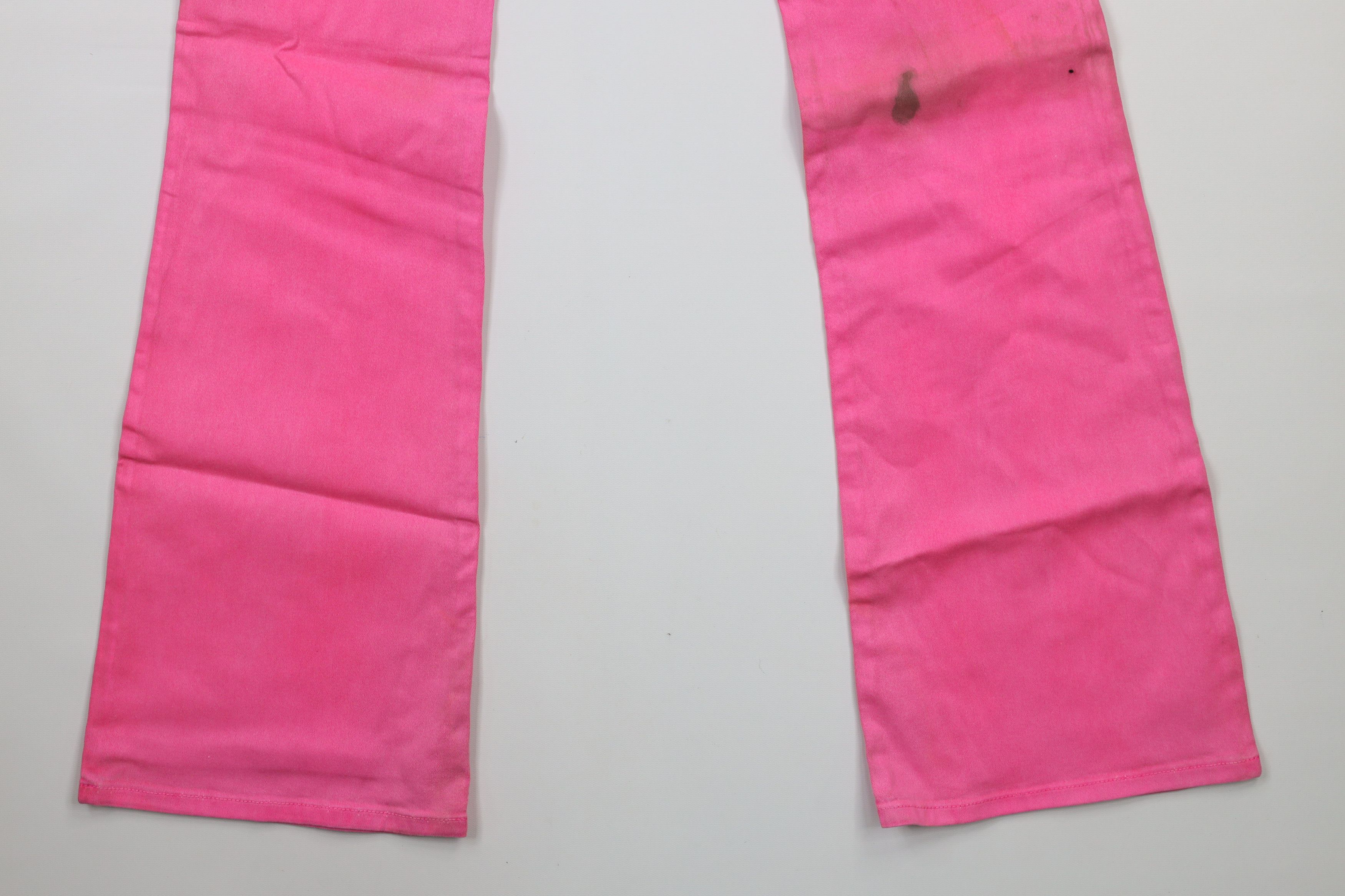 Vintage × Von Dutch Vintage Y2K Von Dutch Wide Leg Flared Stretch Jeans Pink USA Size 27" / US 4 / IT 40 - 16 Thumbnail