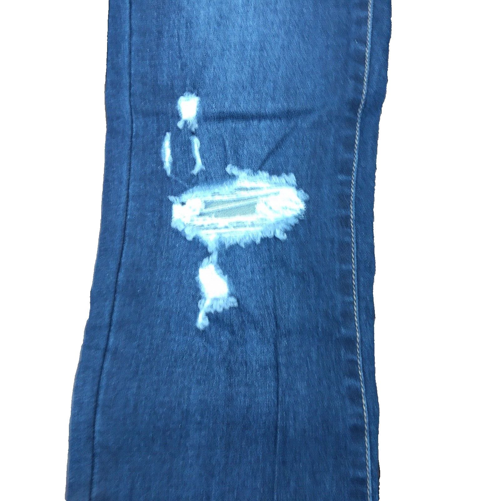 The Unbranded Brand No Boundaries SZ. 3 Skinny Jeans Five Button Fly Distressed Size 27" / US 4 / IT 40 - 4 Thumbnail