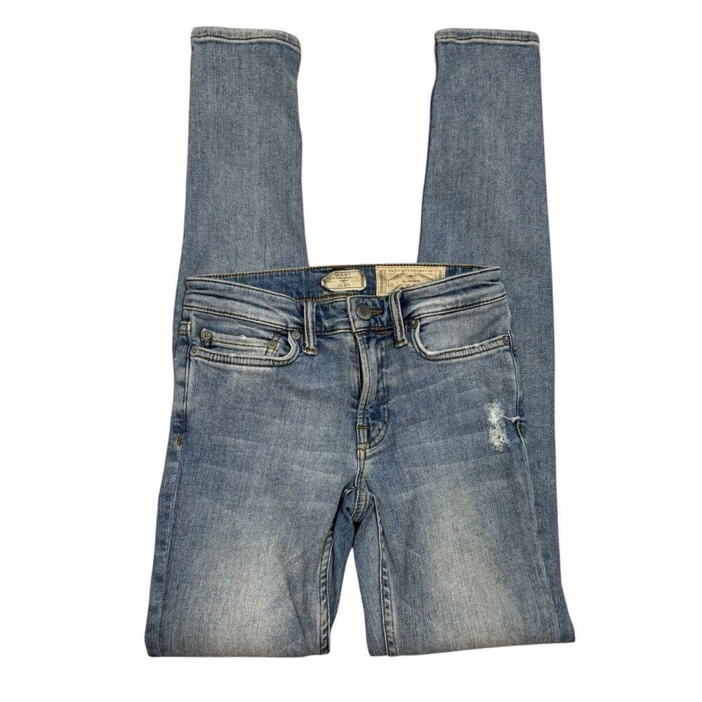 Allsaints AllSaints Mast Low Rise Skinny Distressed Jeans Size 24 Size 24" / US 00 / IT 34 - 3 Thumbnail
