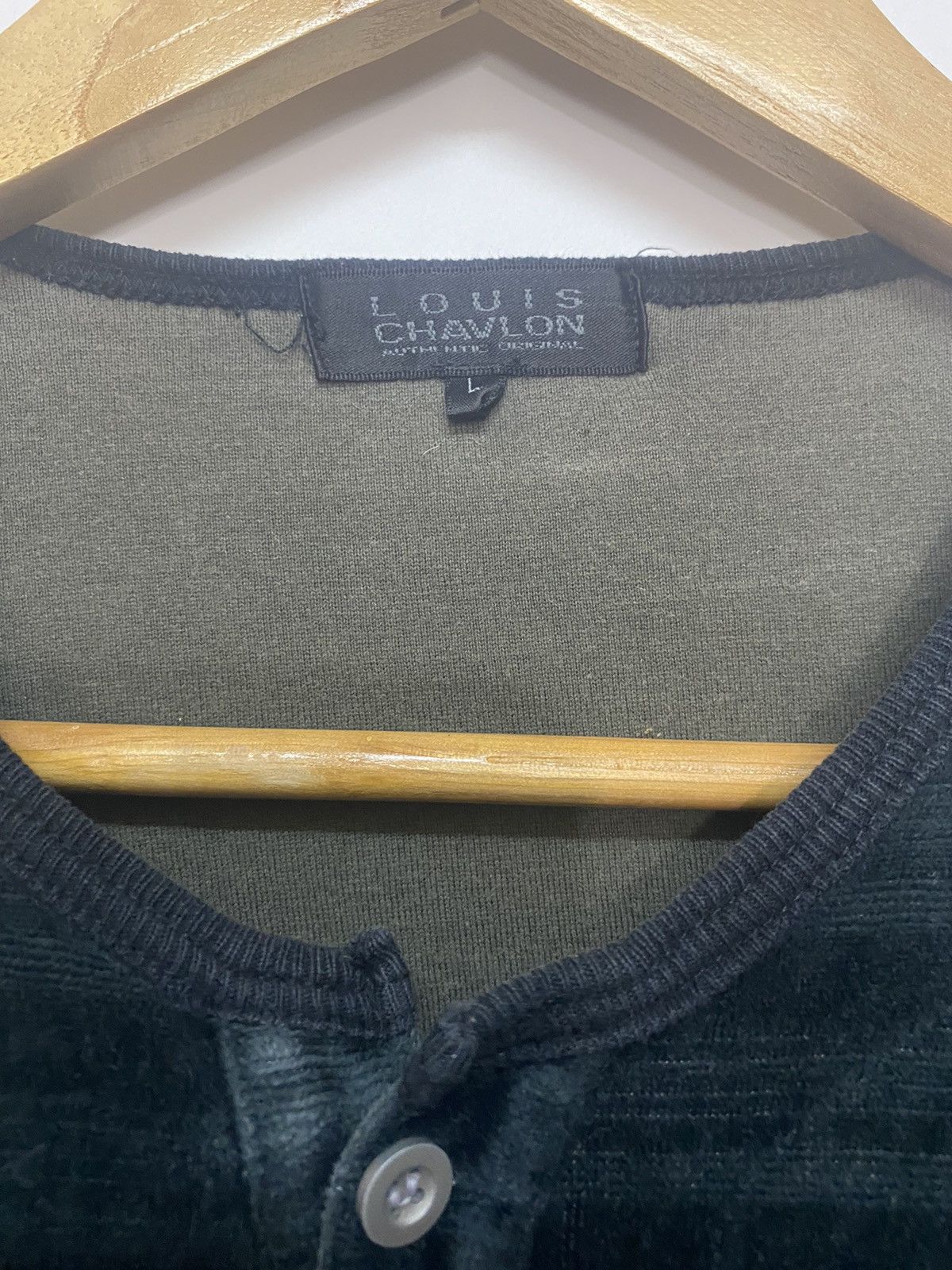 Designer × Japanese Brand Louis Chavlon Long Sleeve Velvet Striped Shirts Sweater Size US L / EU 52-54 / 3 - 11 Thumbnail