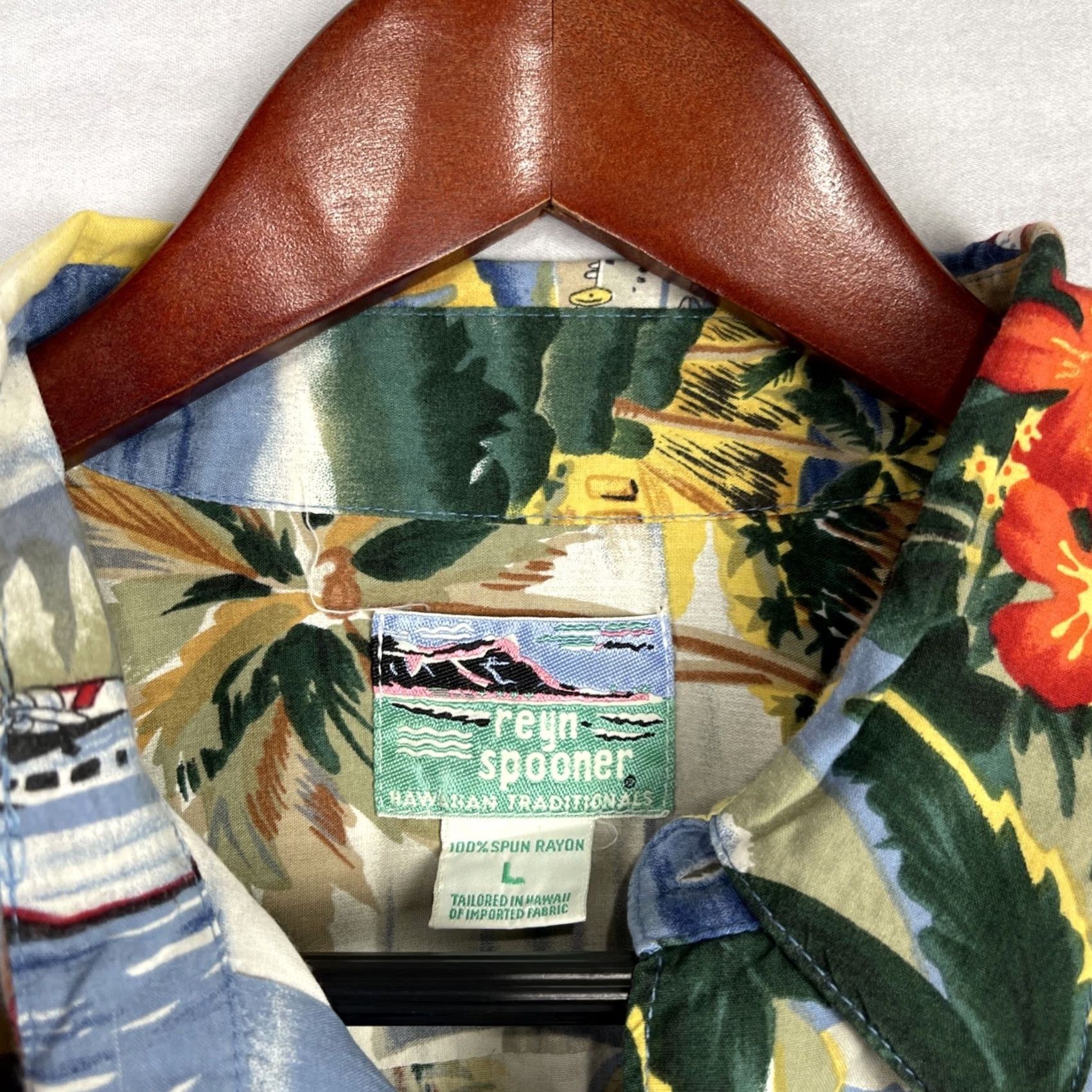 Reyn Spooner VINTAGE Reyn Spooner Shirt Mens Large Blue Hawaiian Aloha TPA Clipper Honolulu Size US L / EU 52-54 / 3 - 6 Thumbnail
