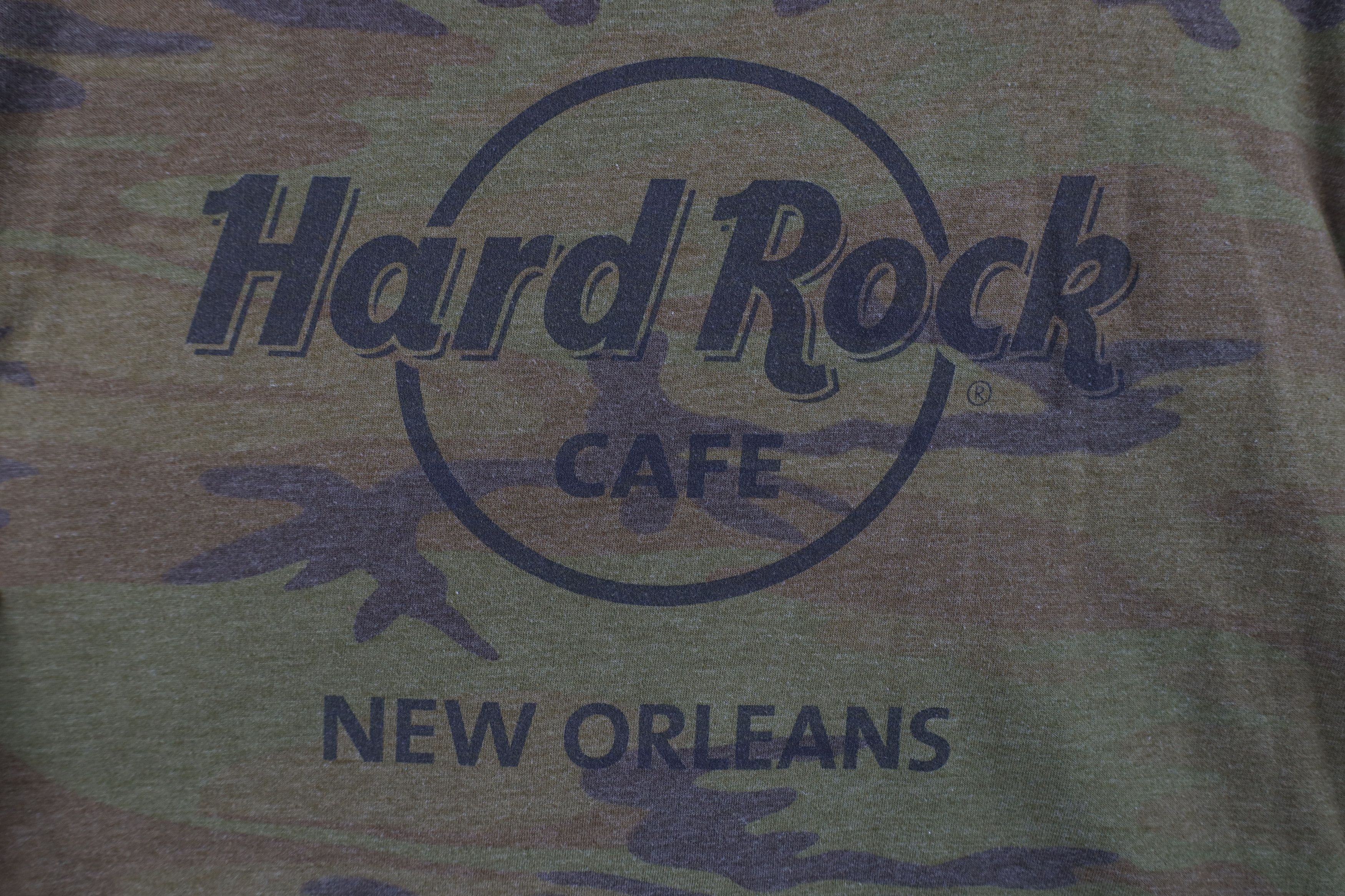 Hard Rock Cafe Y2K Hard Rock Cafe Spell Out New Orleans Camouflage T-Shirt Size US XL / EU 56 / 4 - 4 Thumbnail