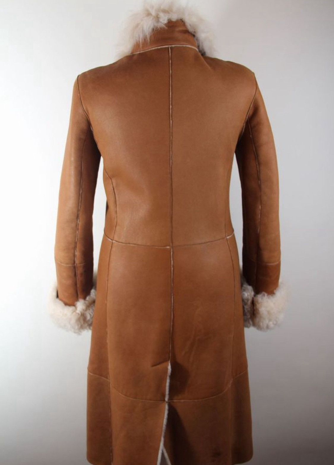 Burberry Burberry Brown Leather Sheepskin Shearling Coat Biker Jacket Size XS / US 0-2 / IT 36-38 - 2 Thumbnail