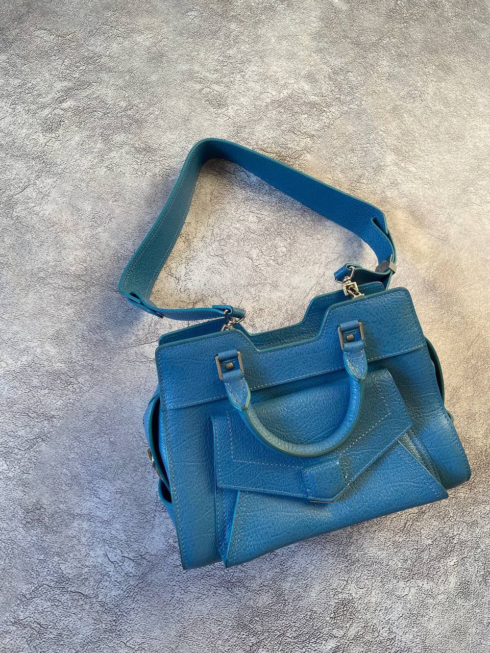 Proenza Schouler PROENZA SCHOULER BLUE LEATHER Y2k SATCHEL SMALL BAG Size ONE SIZE - 3 Thumbnail