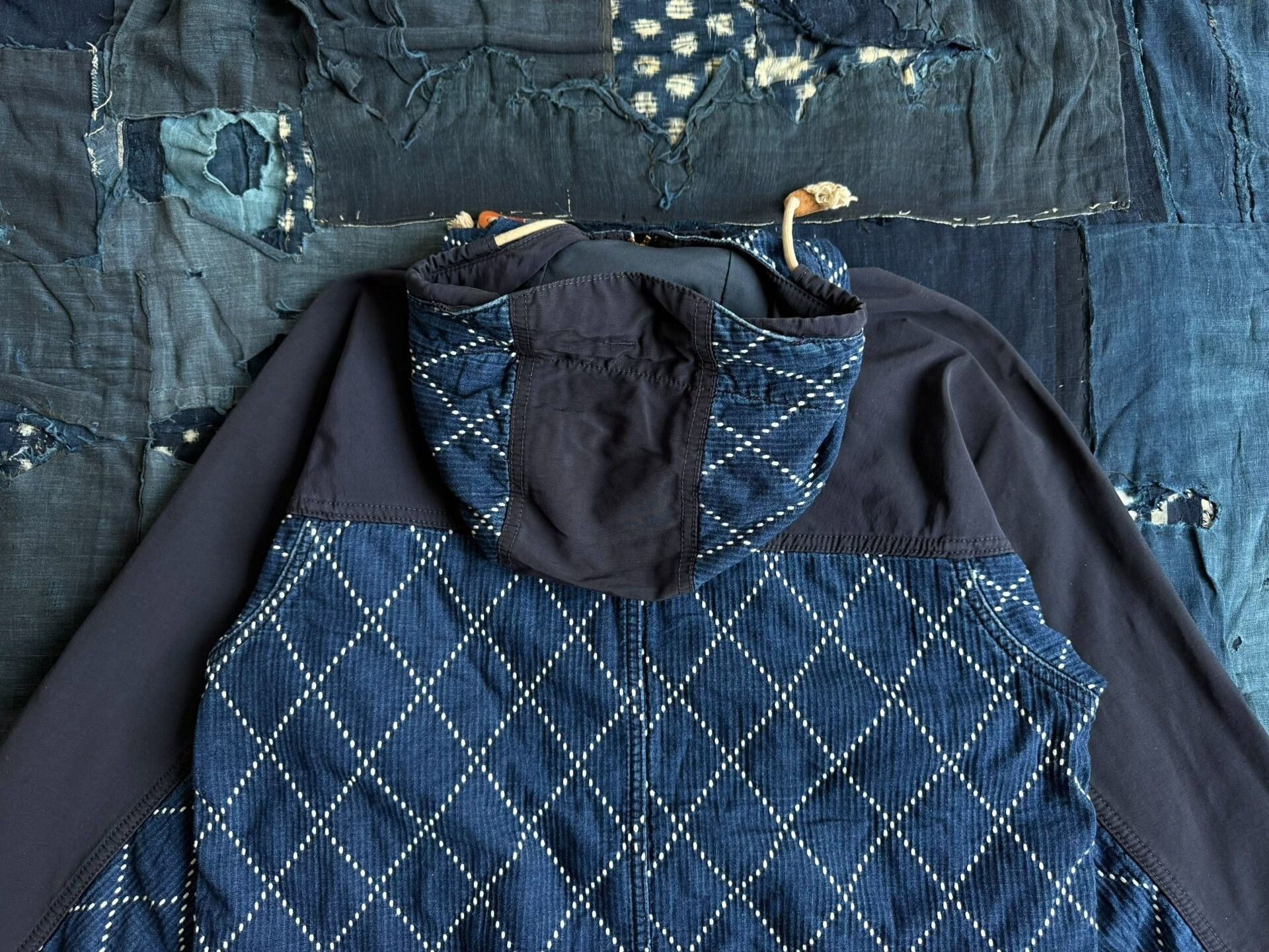 Studio D'Artisan Studio D'Artisan Indigo Sashiko Trench Jacket Size US M / EU 48-50 / 2 - 5 Thumbnail