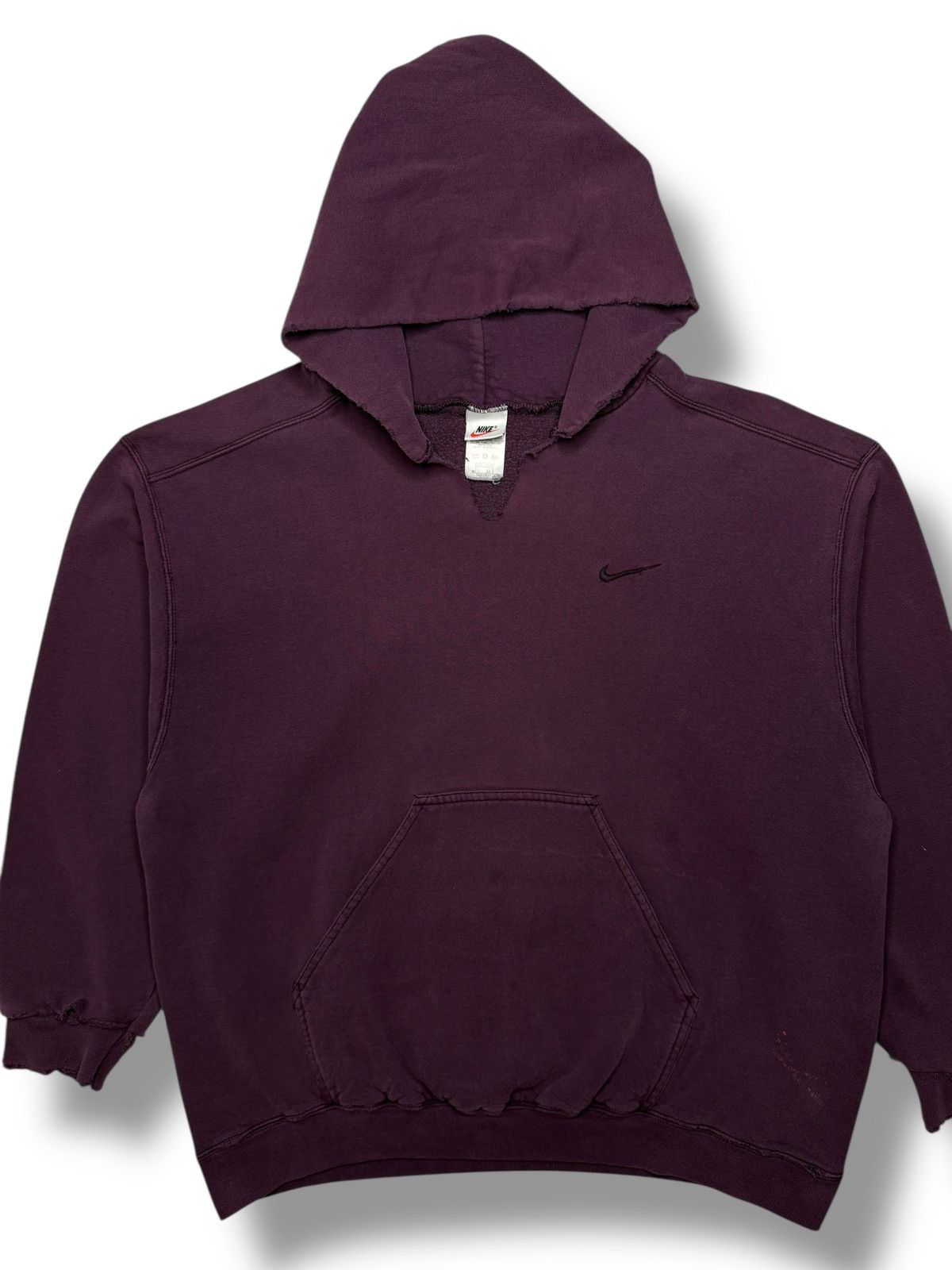 Nike Vintage 90’s Faded Plum Nike Hoodie Size US L / EU 52-54 / 3 - 2 Thumbnail
