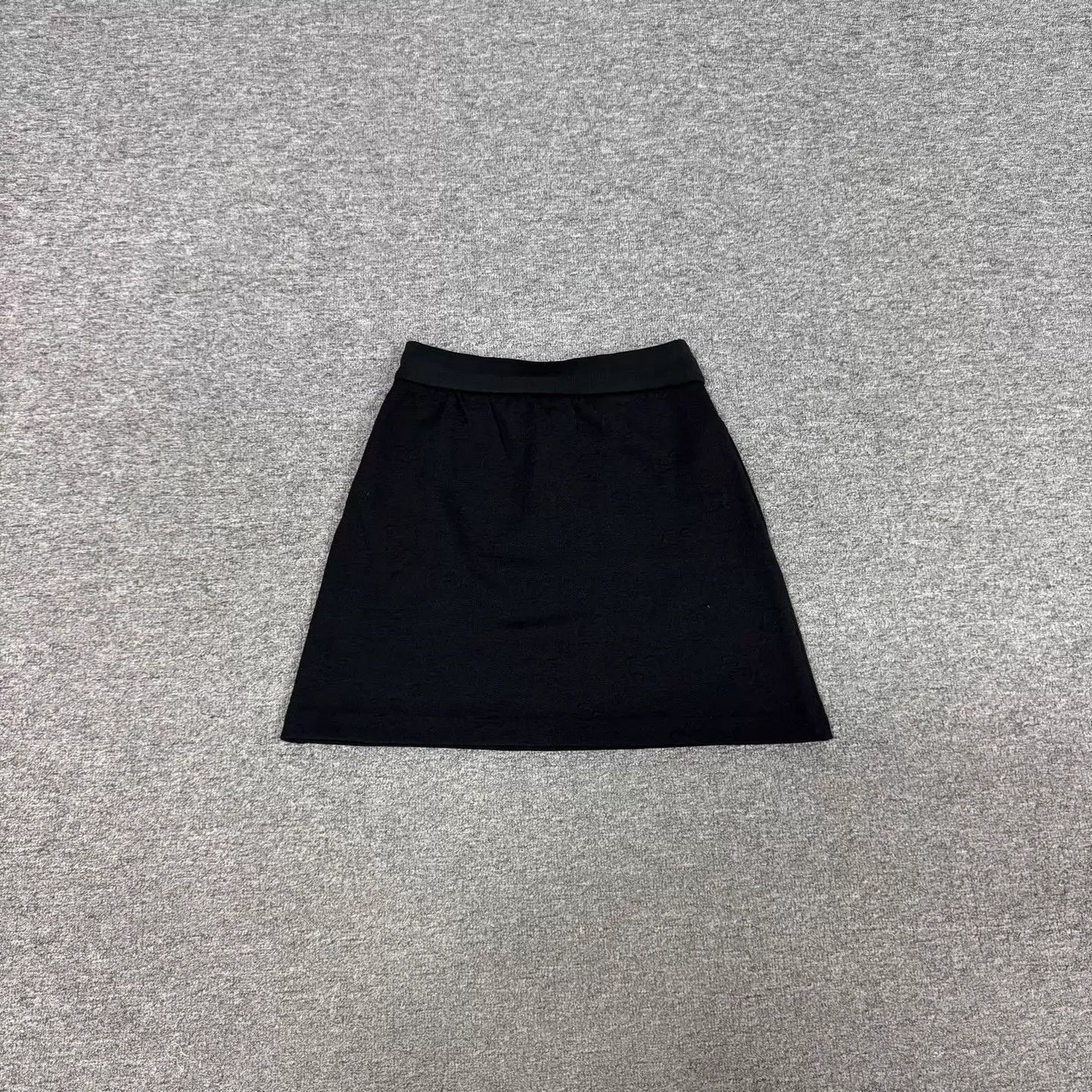 Gucci Gucci Black GG Jacquard Drawstring A-Line Skirt S Size 26" / US 2 / IT 38 - 2 Thumbnail